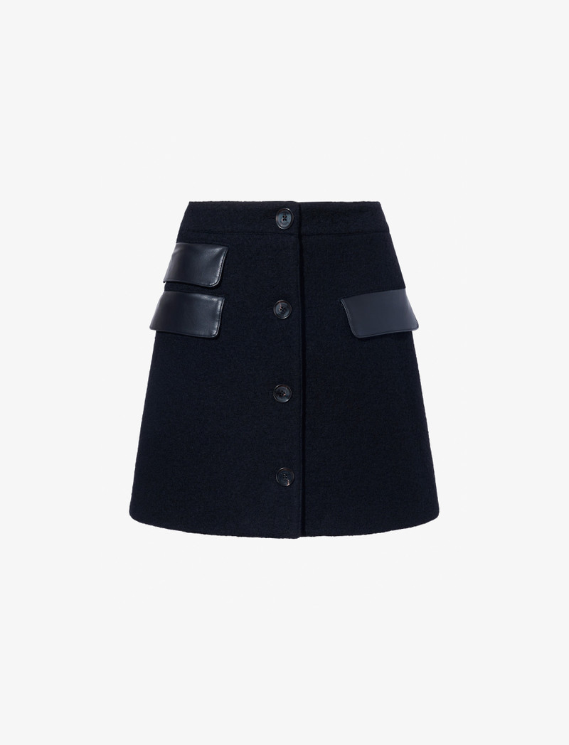 Mei Skirt in Boiled Wool Jersey 1