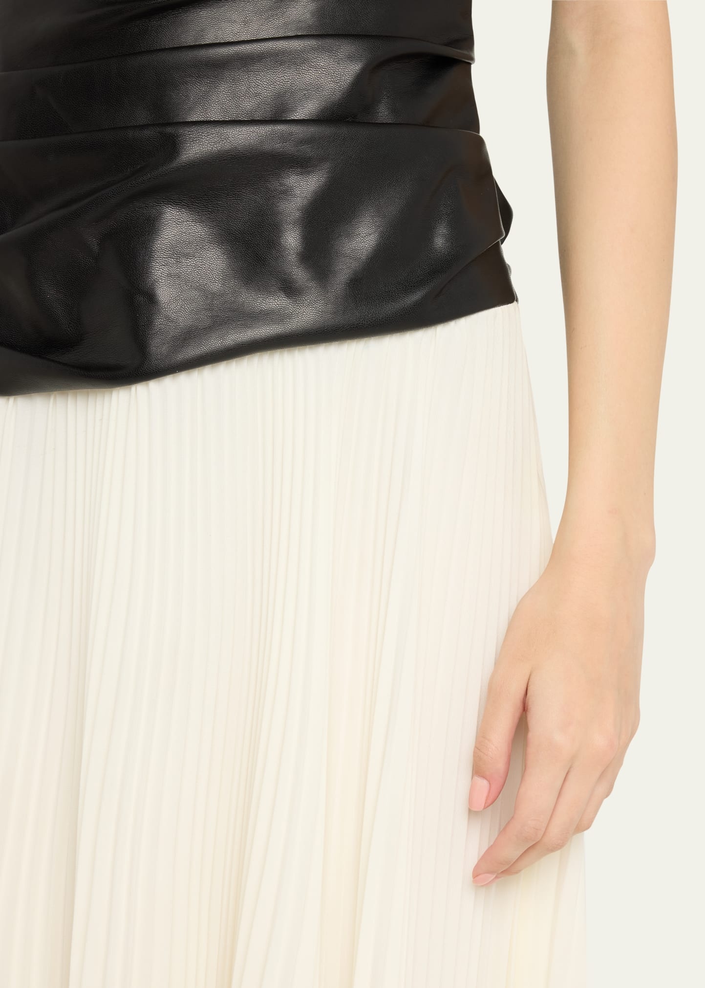 Arie Strapless Bustier Combo Midi Dress - 5