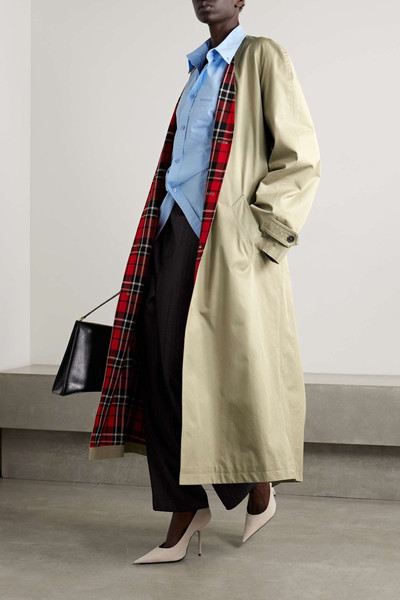 BALENCIAGA Oversized belted cotton-drill trench coat outlook