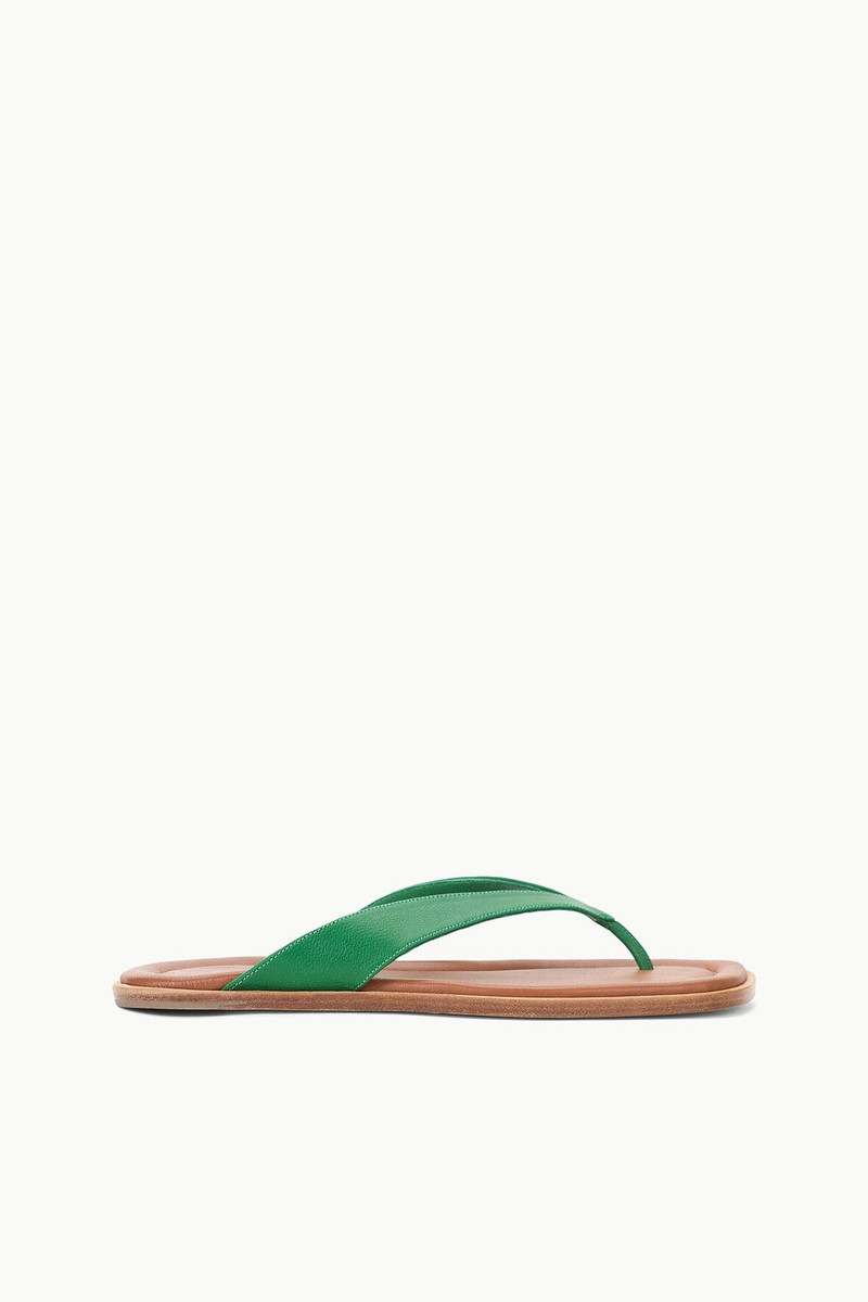 STAUD DANTE THONG SLIDE VERT TAN 1