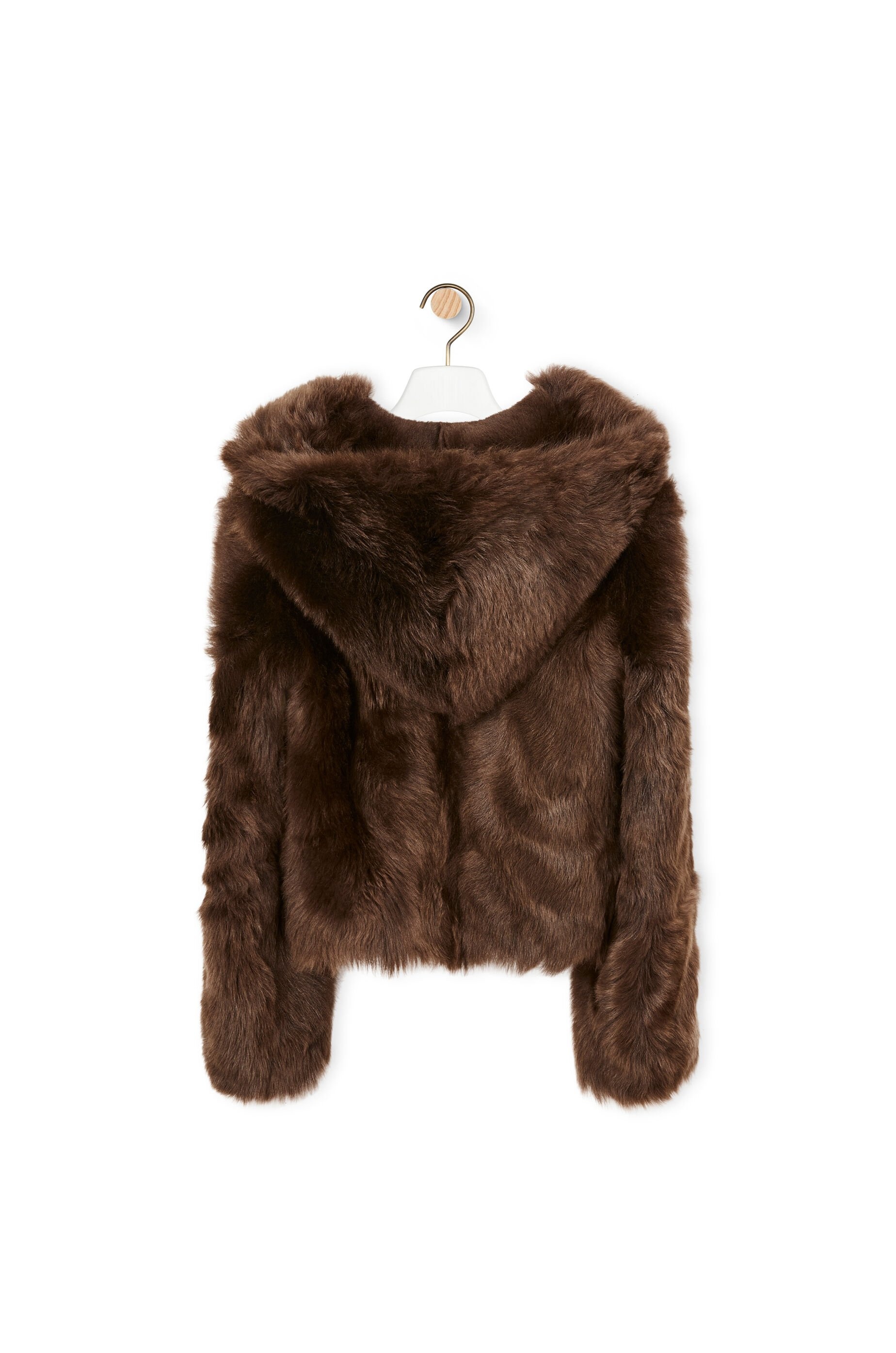 Hooded jacket in shearling - 2