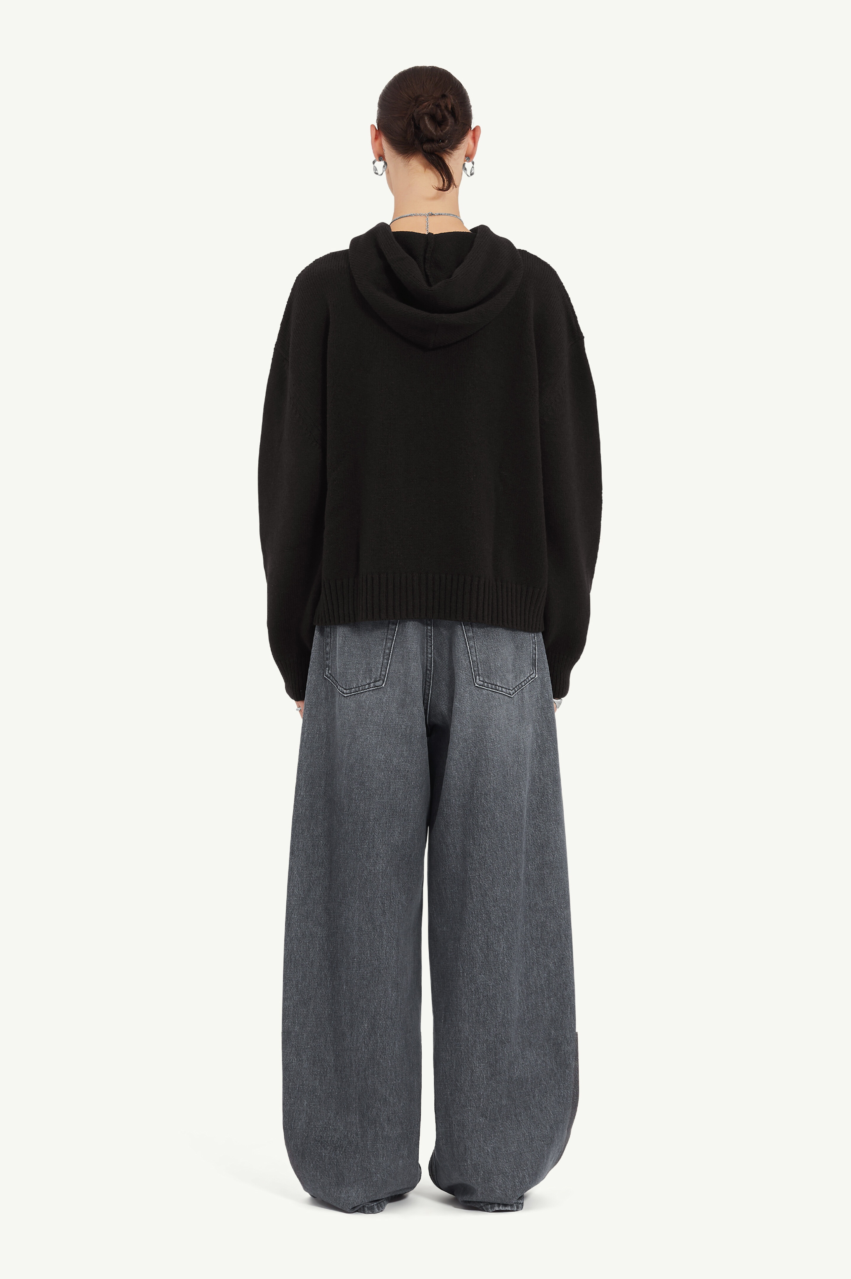 Gauge 5 Knit Blended Hooded Jumper - 8