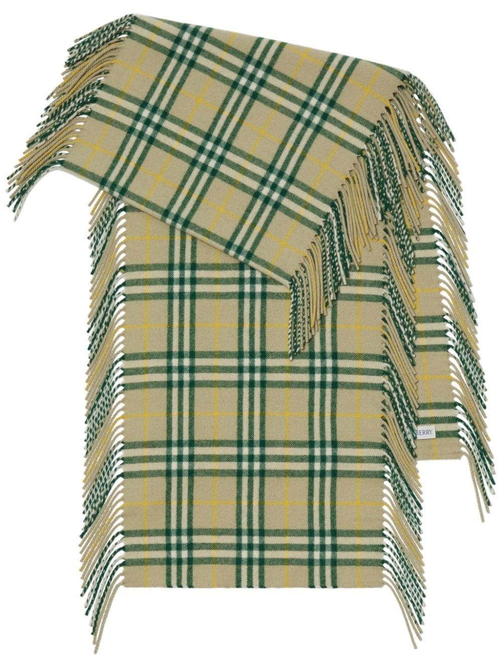 check-print cashmere scarf - 1