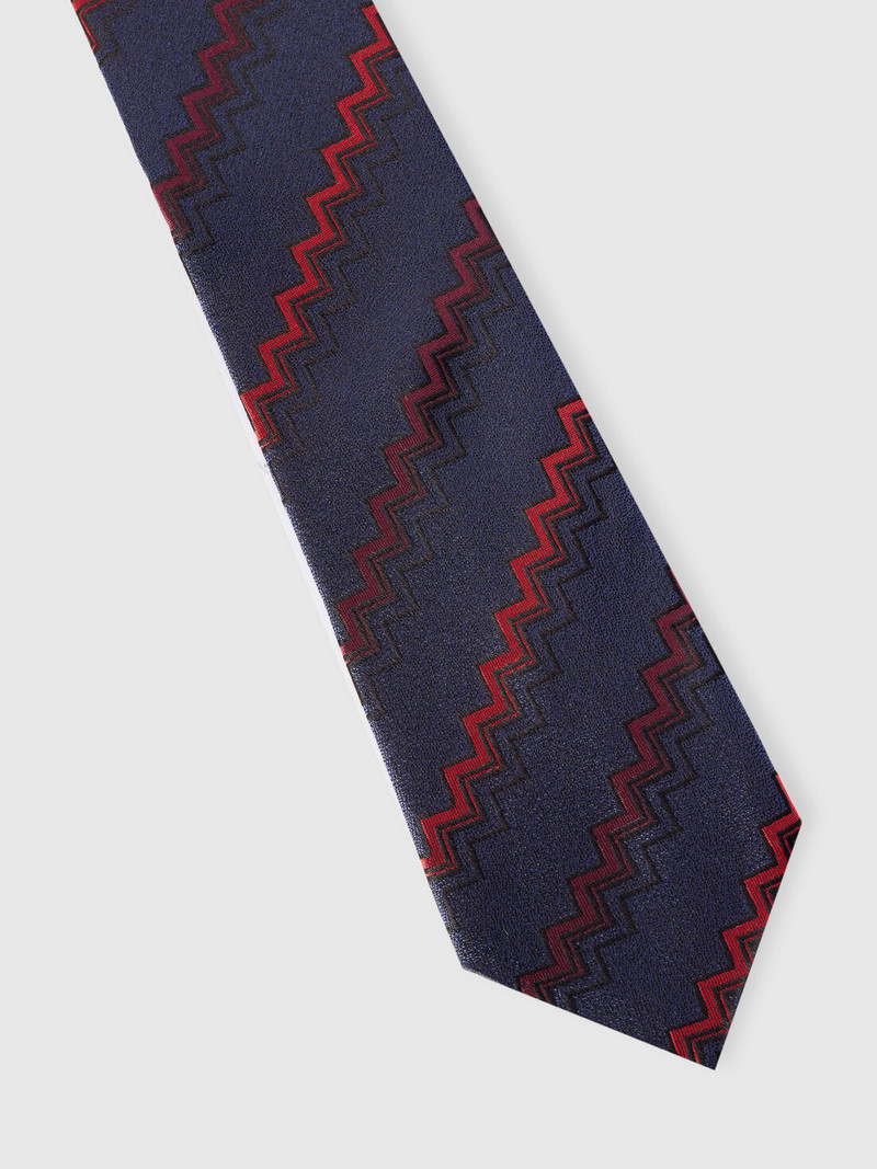 Missoni Mélange silk tie with zigzag pattern outlook