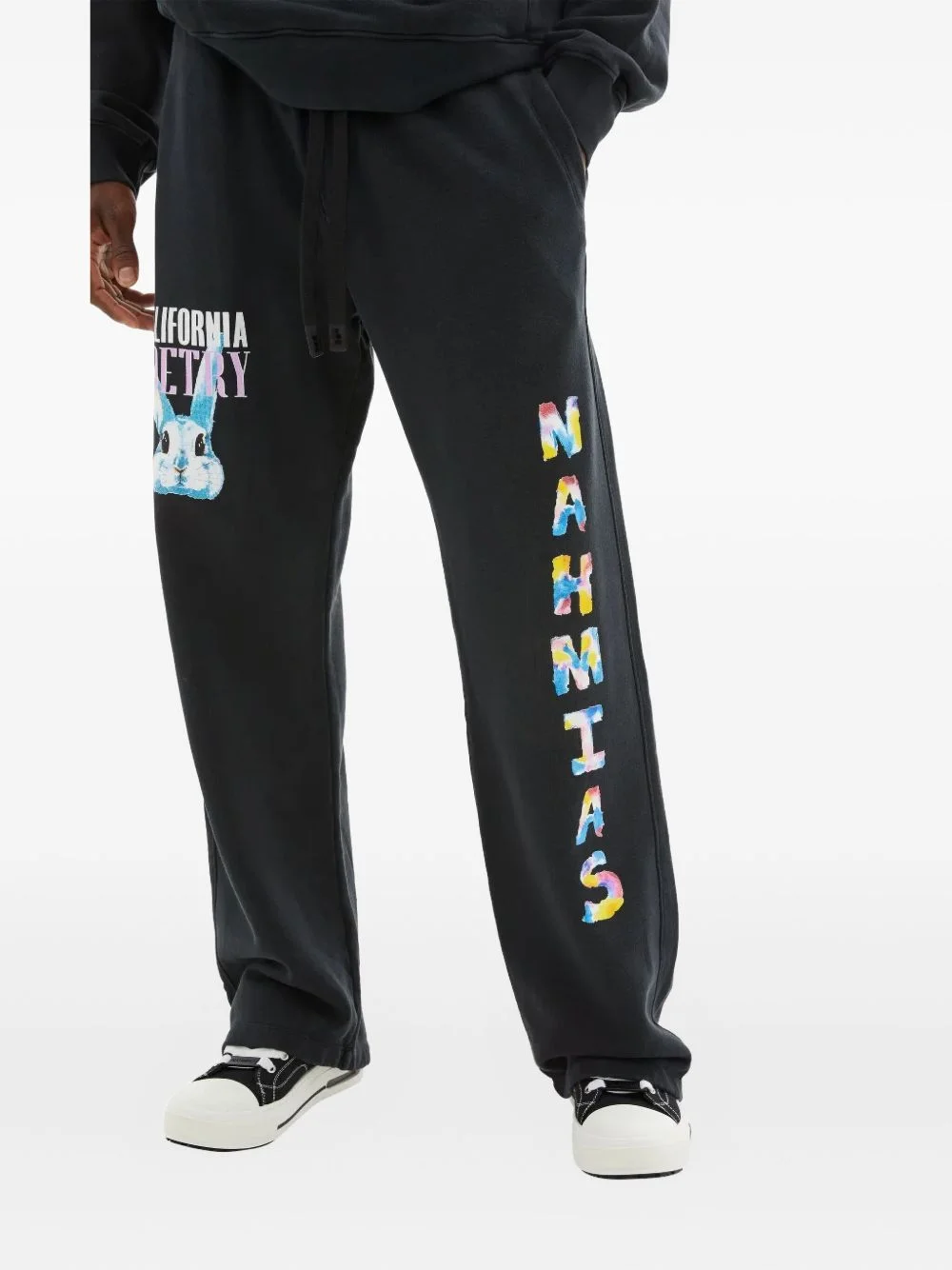 graphic-print logo sweatpants - 1
