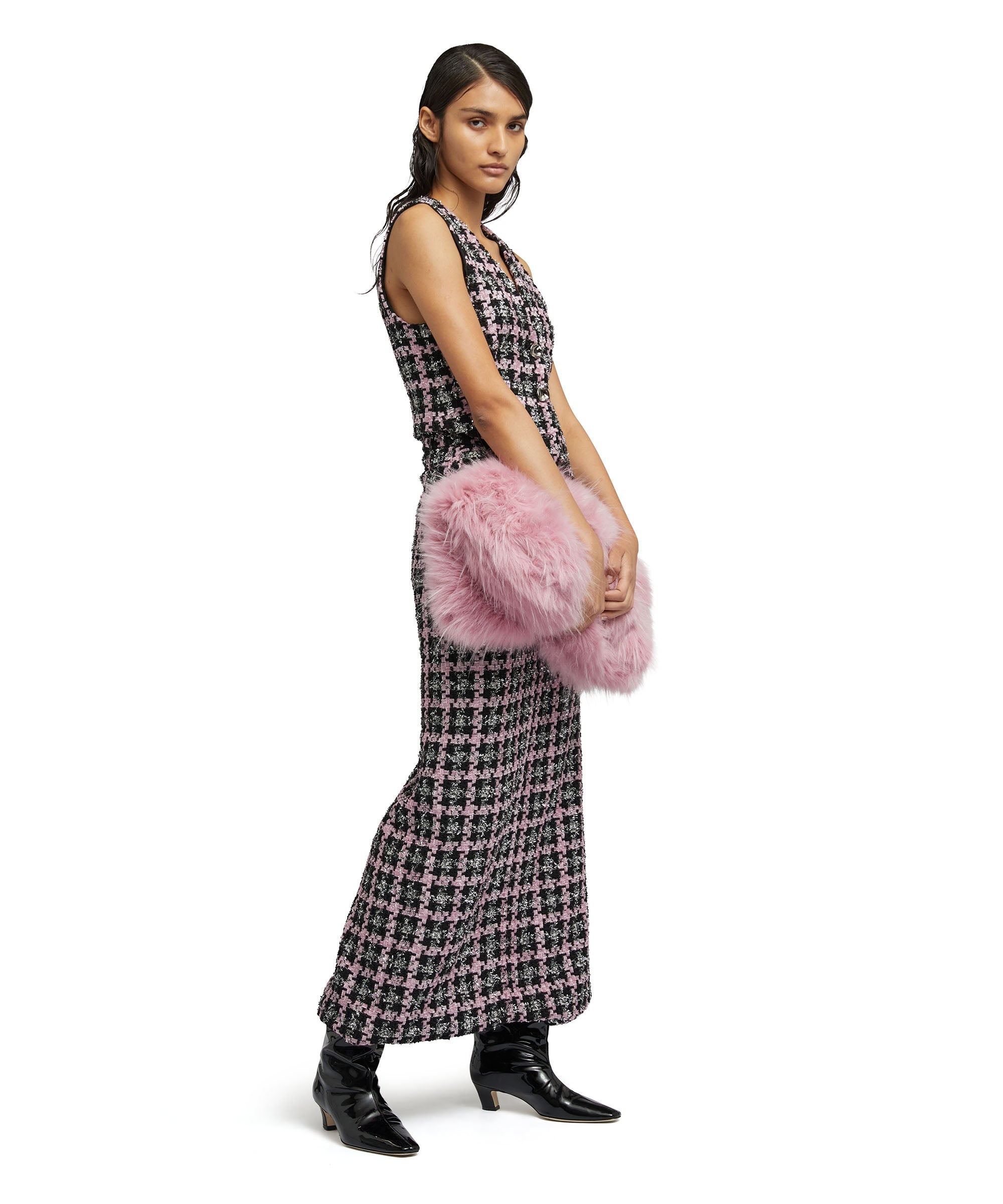 Vest with "Lurex Check Tweed" motif - 5
