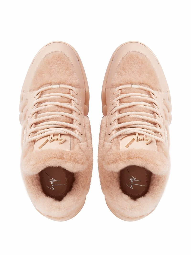 Talon shearling-lined mid-top trainers 4