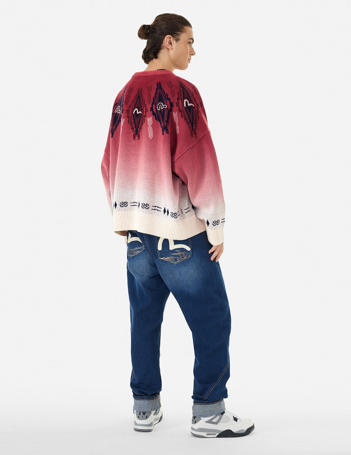 CHIMAYO TAPESTRY JACQUARD RELAX FIT KNIT SWEATER - 4