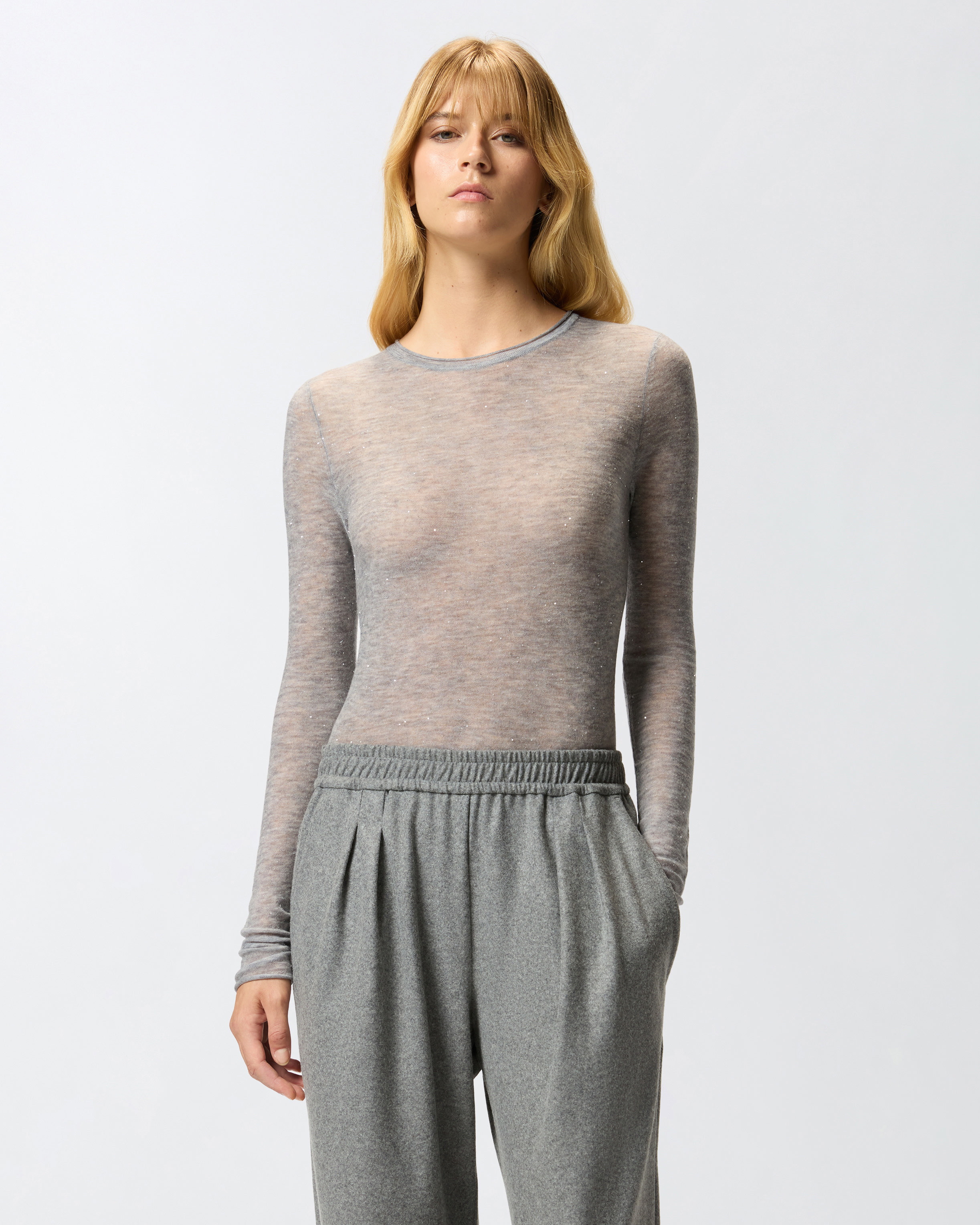 CREW-NECK SWEATER WITH SEQUINS - 2
