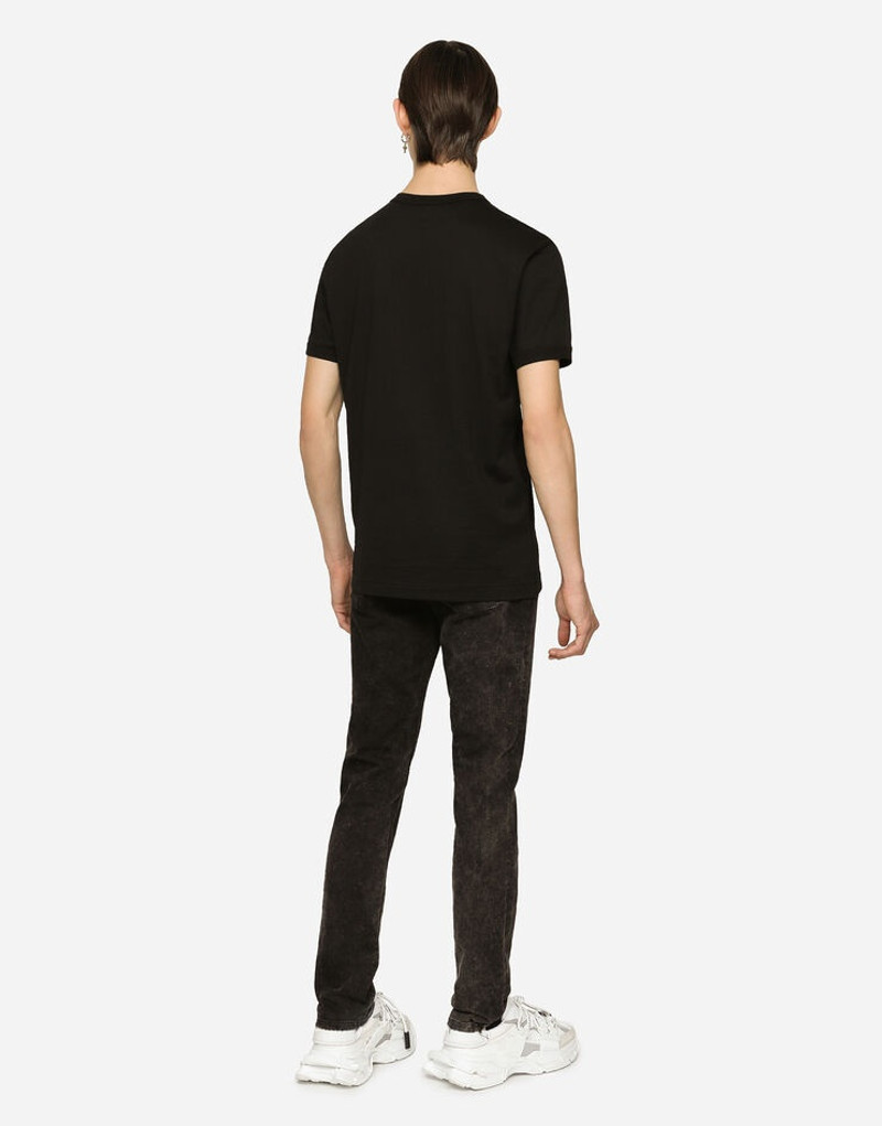 Marble-effect skinny stretch jeans 3