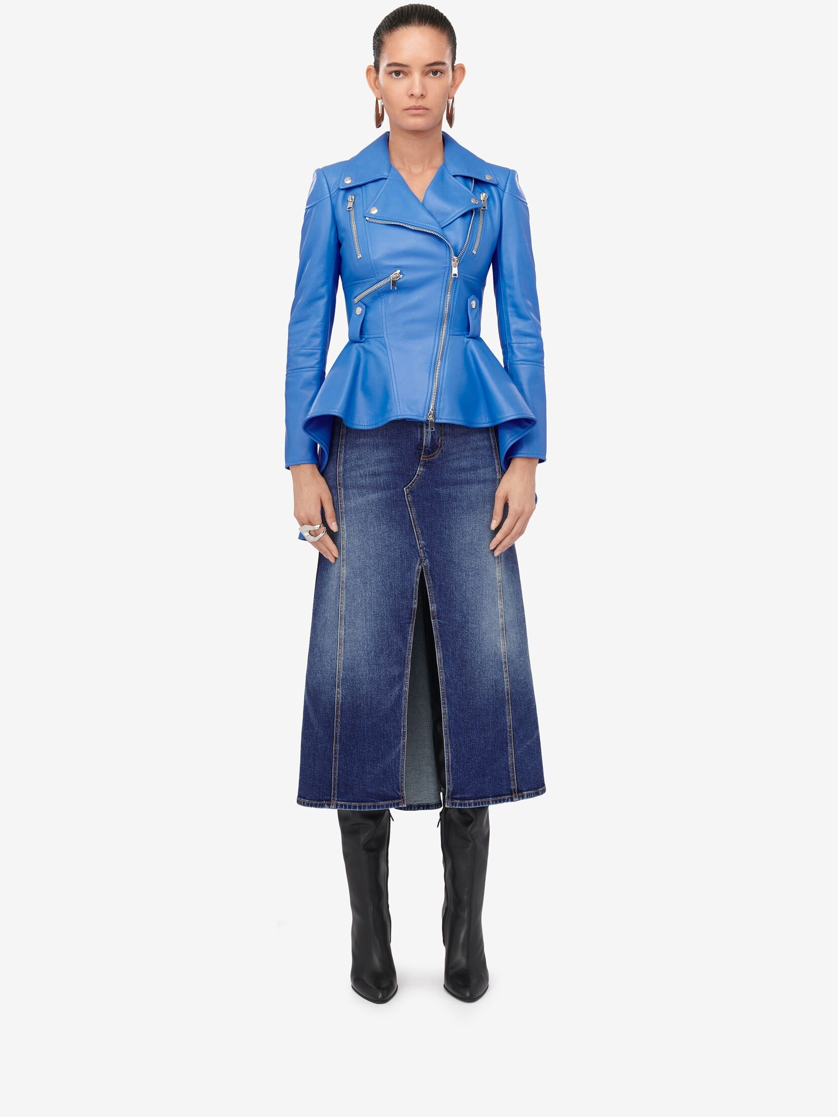 スカート ALEXANDER MCQUEEN Women Skirts 780574QMACL4109 Blue Maxi skirt Alexander McQueen Blue size 38 IT in Polyester