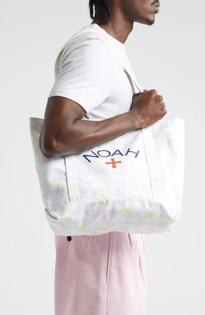 Noah Core Logo Floral Print Denim Tote outlook