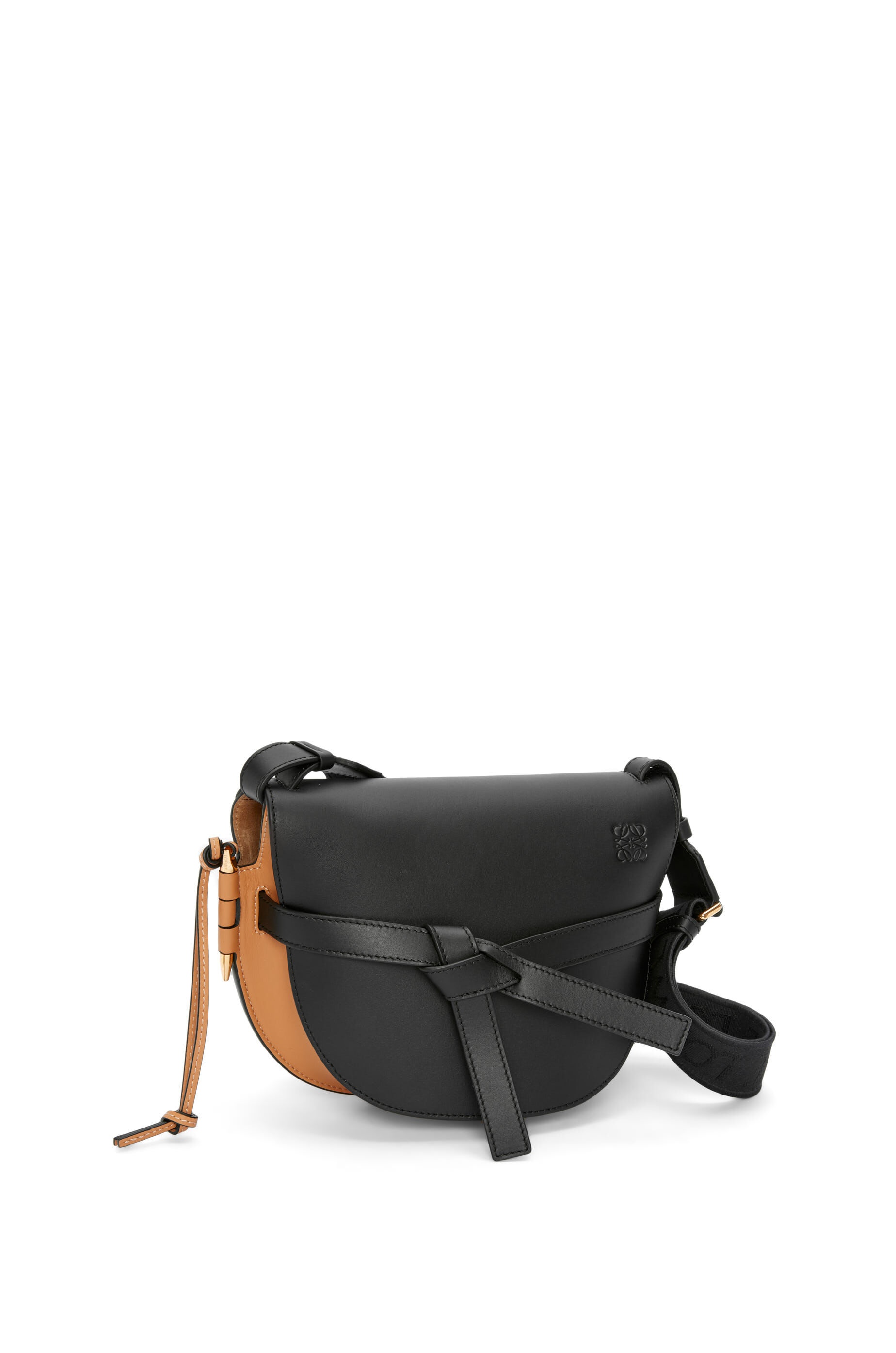 Small Gate bag in soft calfskin and jacquard - 2