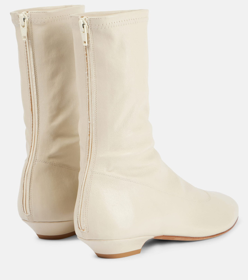 KHAITE Apollo leather ankle boots outlook
