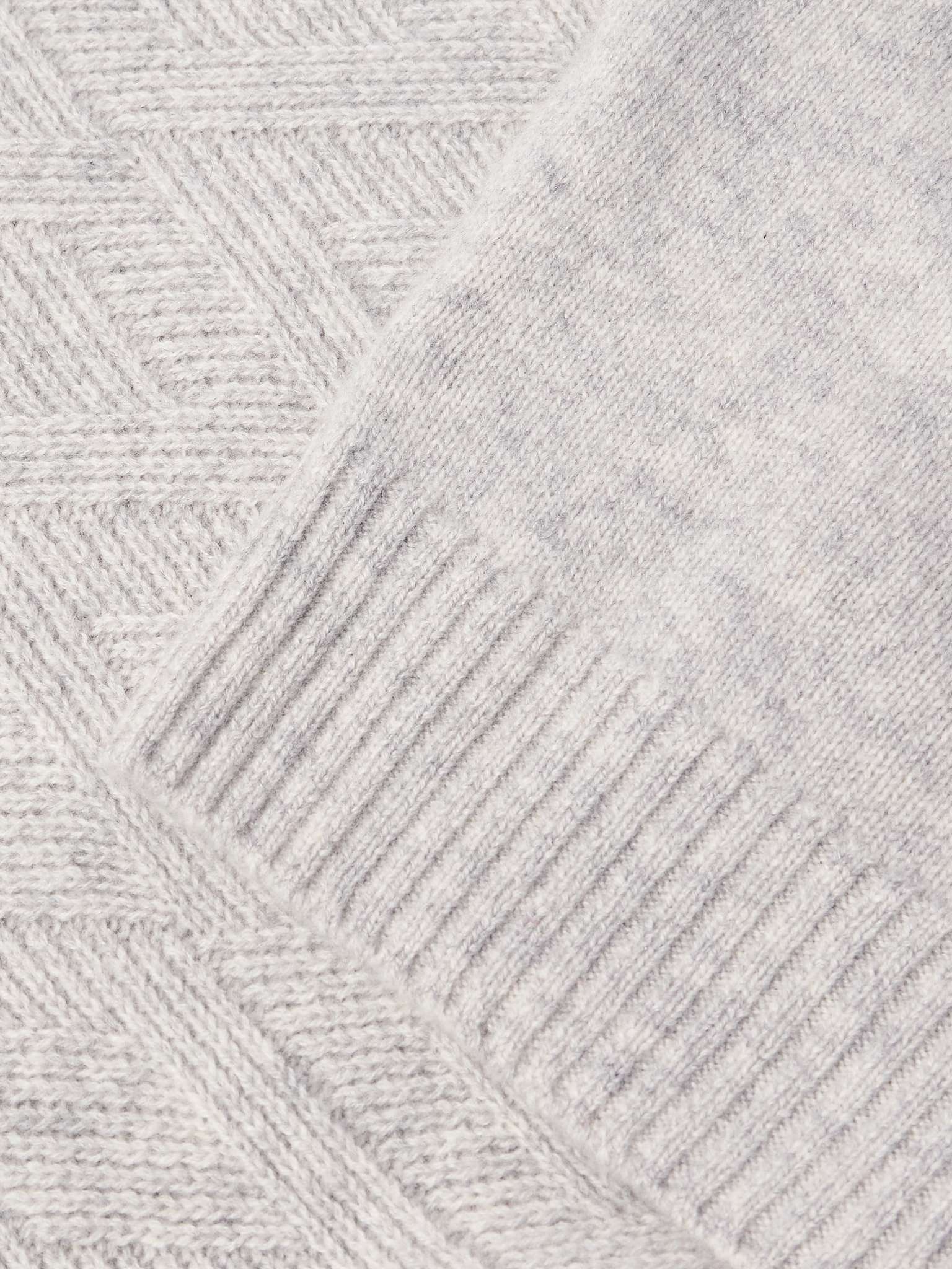 Herringbone Cashmere Sweater - 4