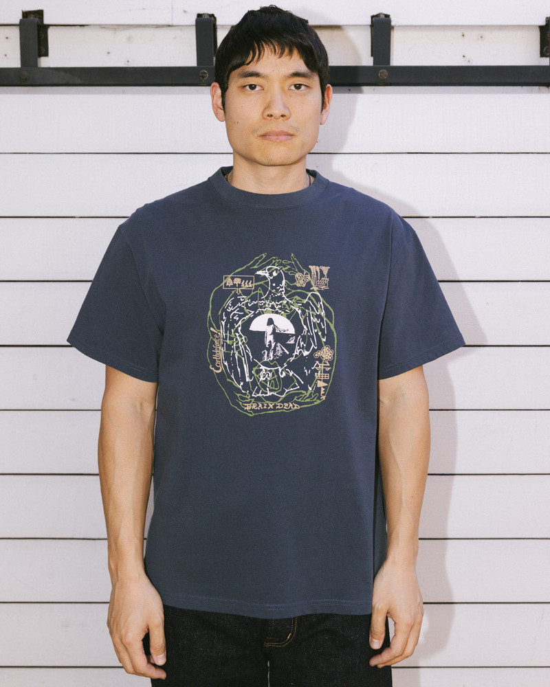 BRAIN DEAD Earth Defense T-shirt - Slate outlook