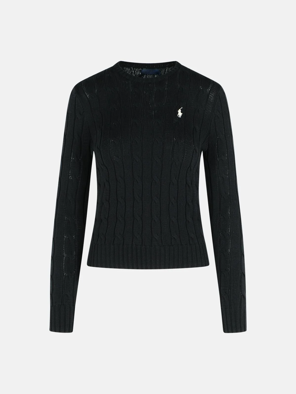 'JULIANNA' BLACK COTTON SWEATER - 1