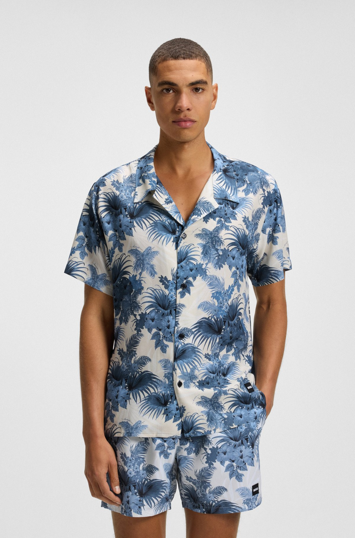 REGULAR-FIT BEACH SHIRT WITH ALL-OVER PRINT - 2