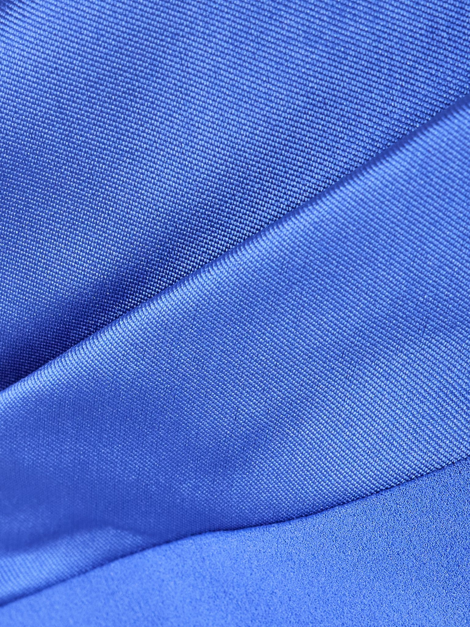 Afra strapless gathered satin-twill and crepe gown Blue - 4
