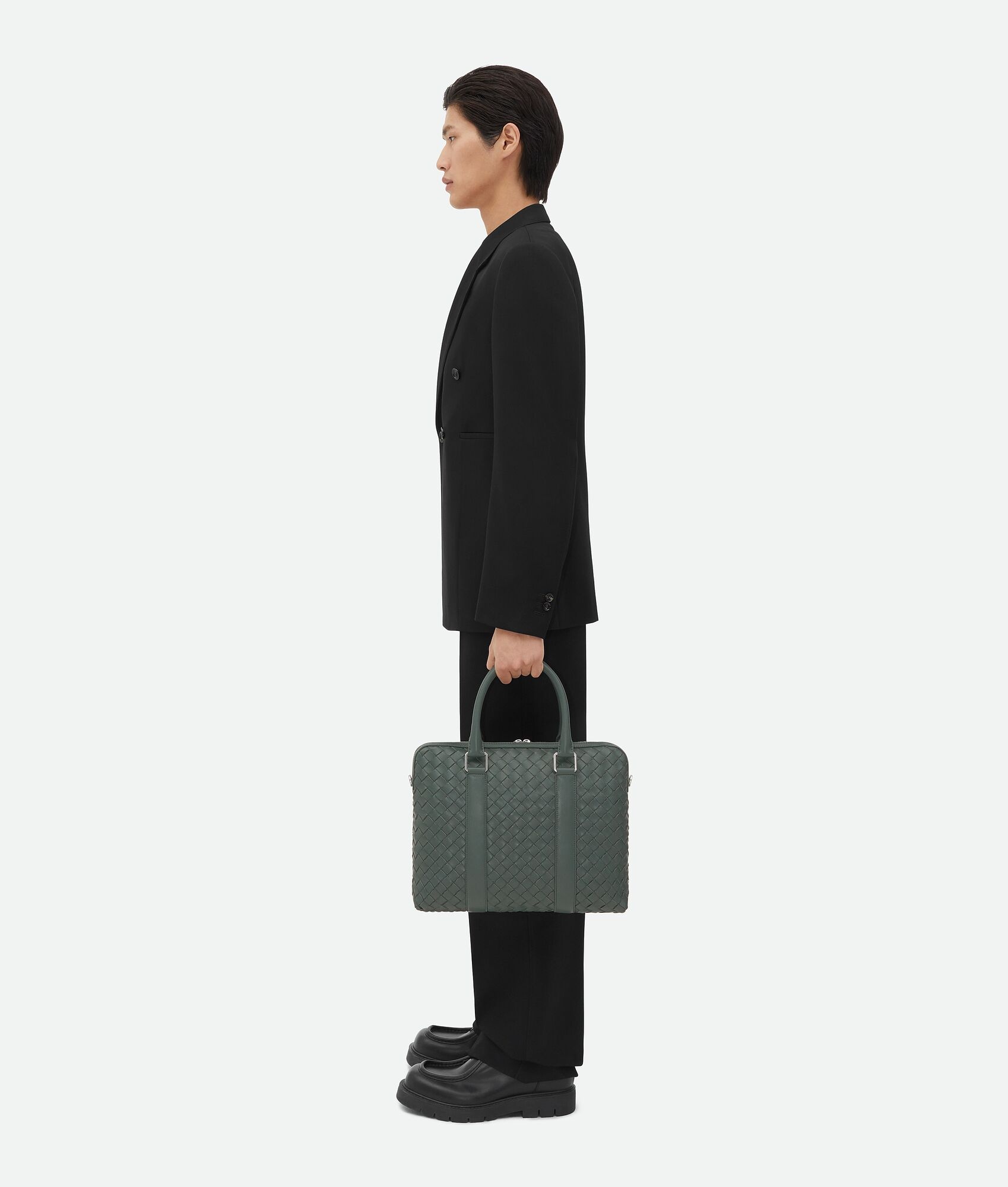 Slim Intrecciato Briefcase 5