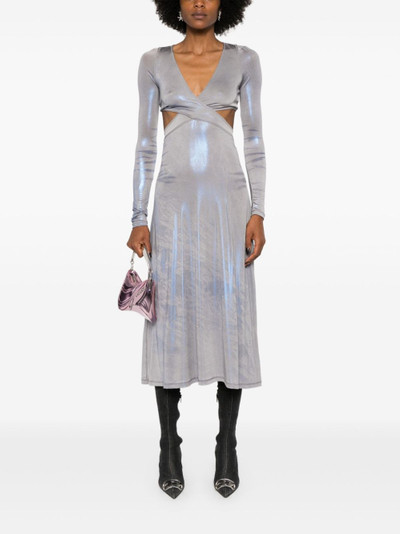 Diesel D-Farlies metallic midi dress outlook