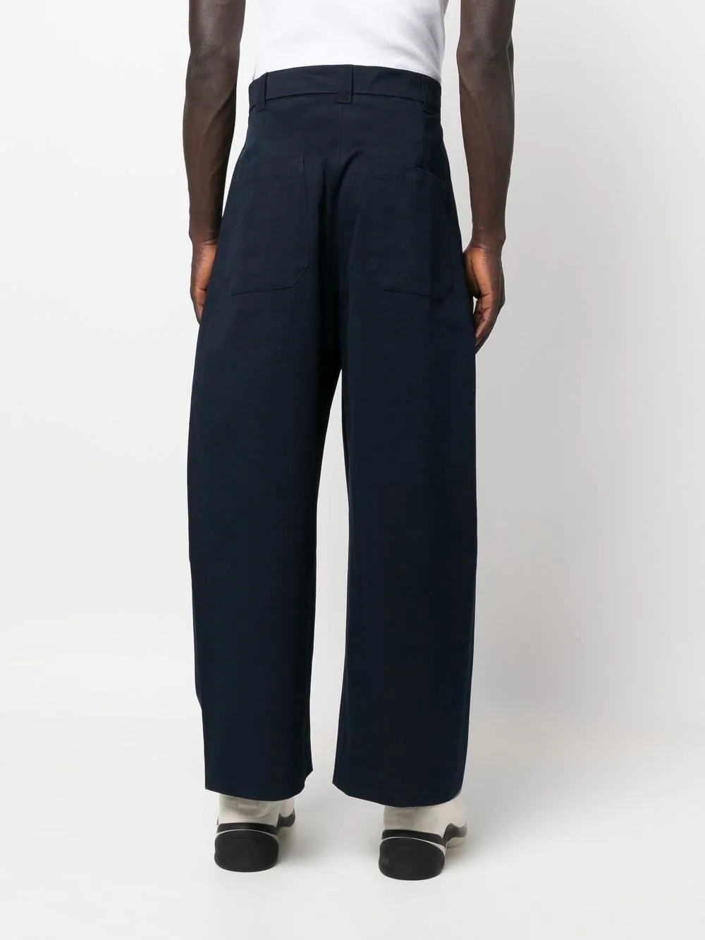 wide-leg high-waisted trousers - 4