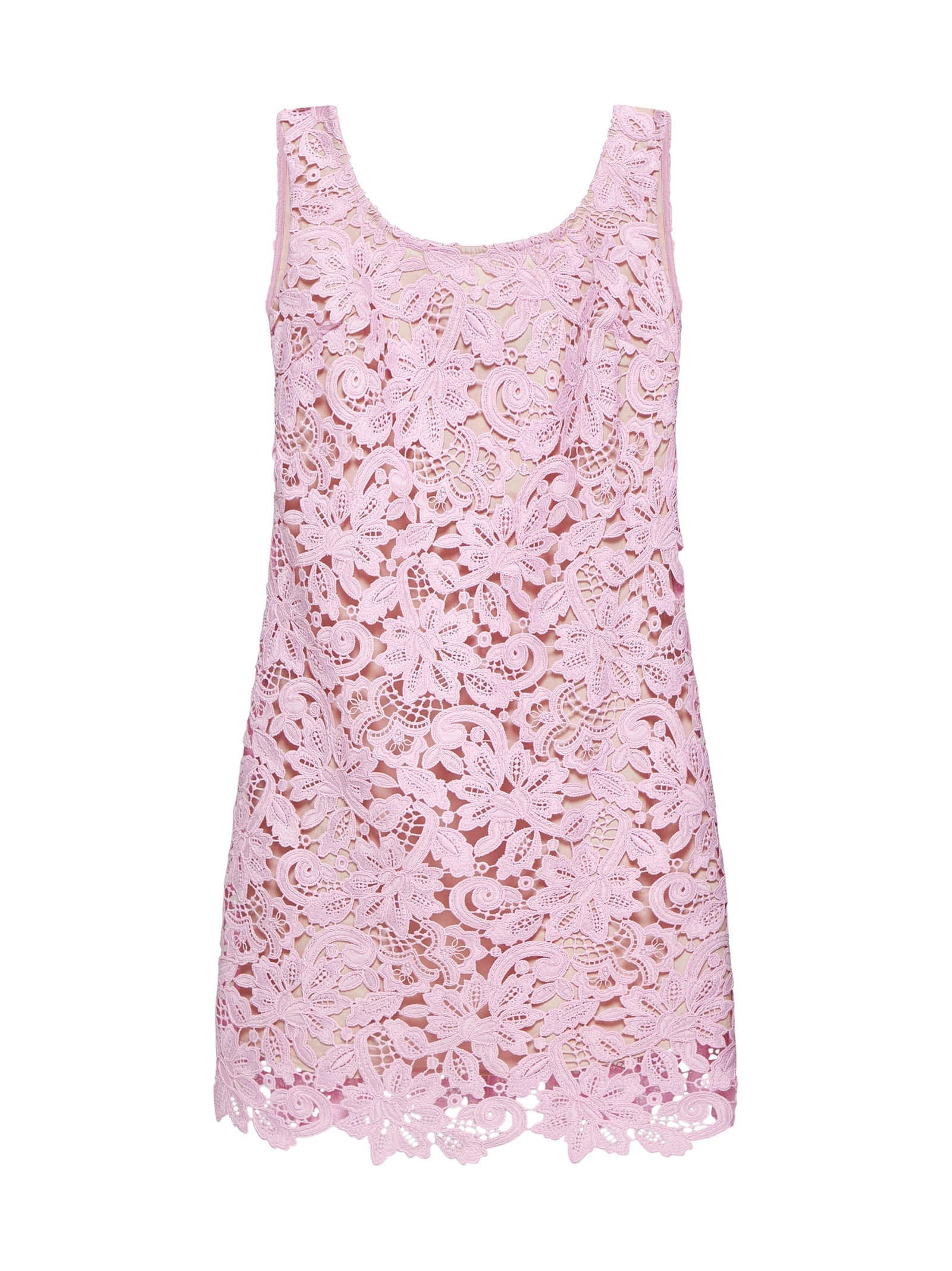 Self Portrait Women Pink Floral Lace Mini Dress - 1