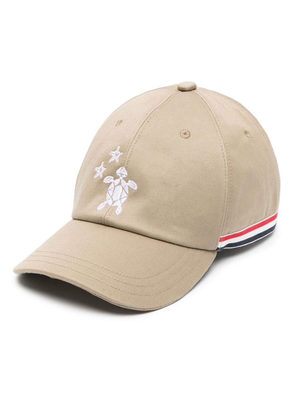 embroidered-turtle cotton cap - 1
