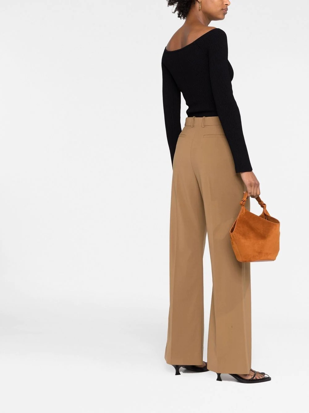 Mini Lotus suede tote bag - 4