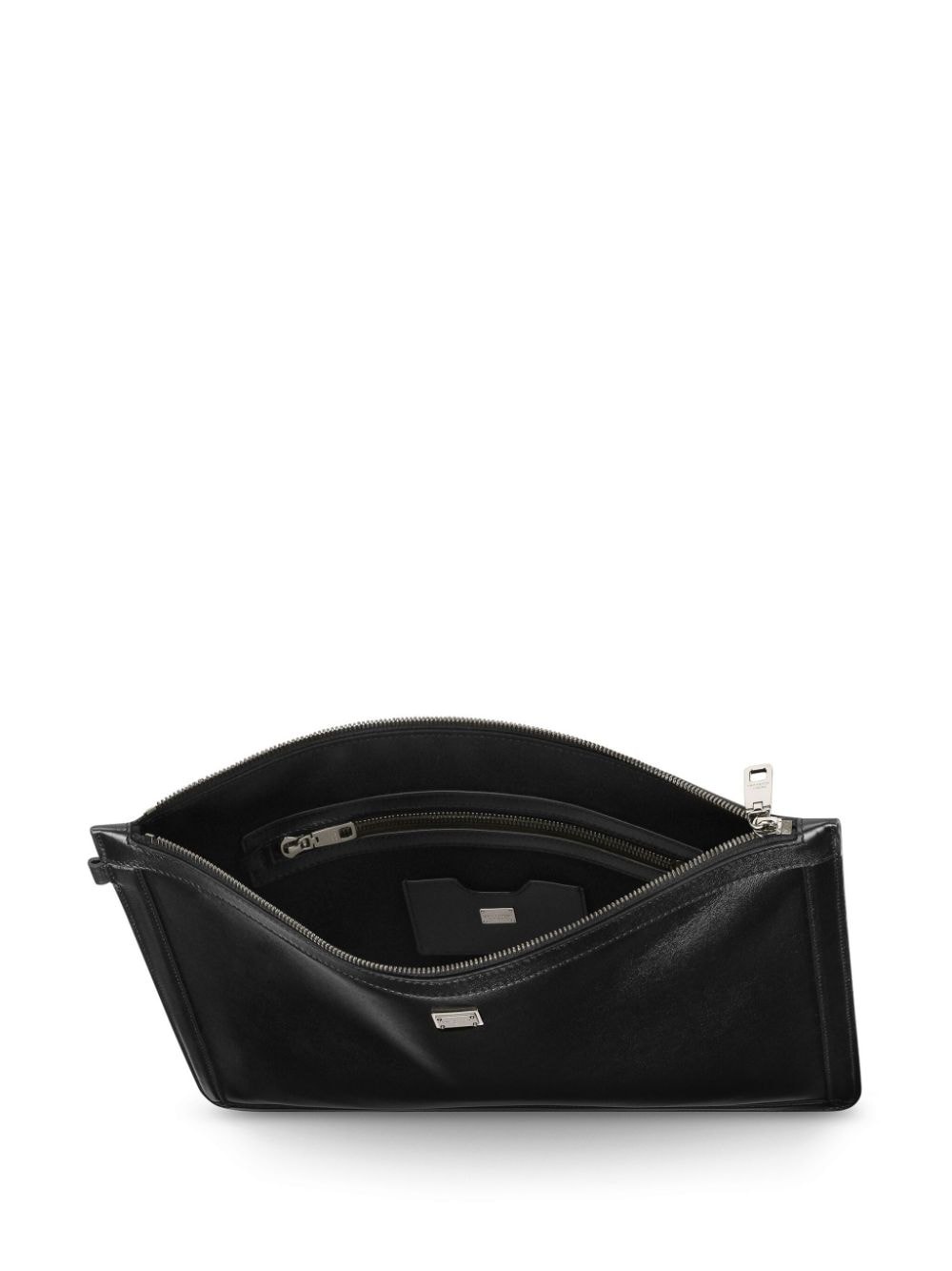 logo-plaque clutch bag - 5