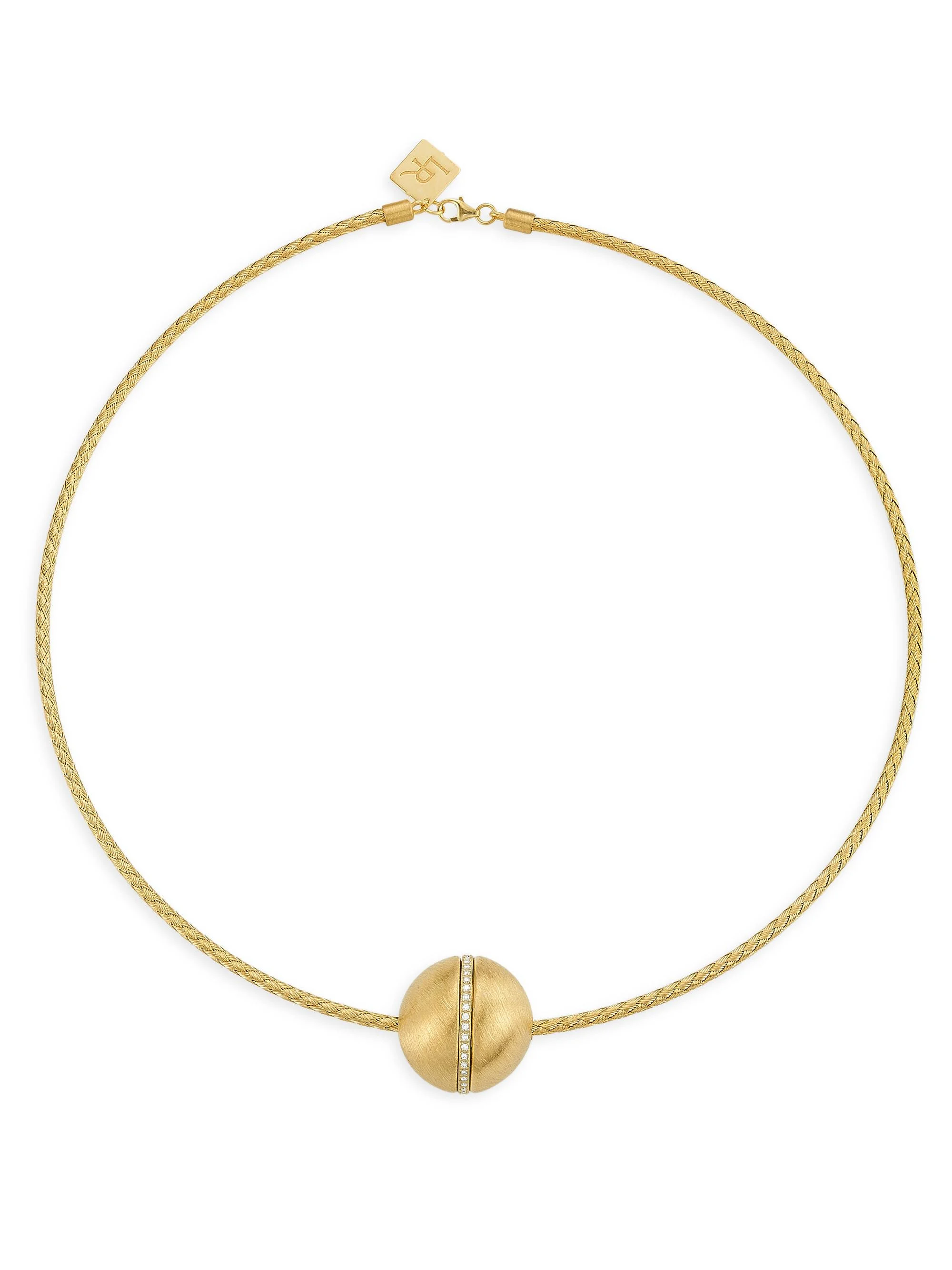 Women's 14K Yellow Gold & 0.215 TCW Diamond Ball Pendant Necklace - Yellow - 1