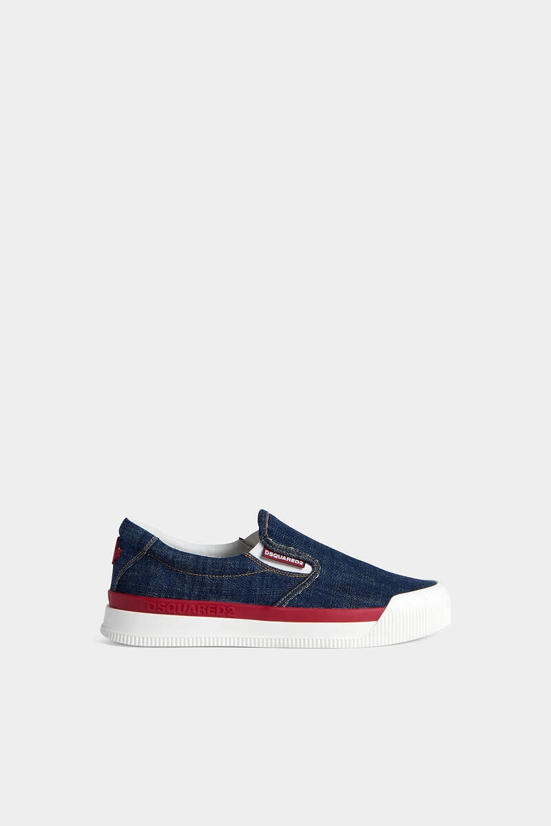 NEW JERSEY DENIM SLIP ON SNEAKERS - 1