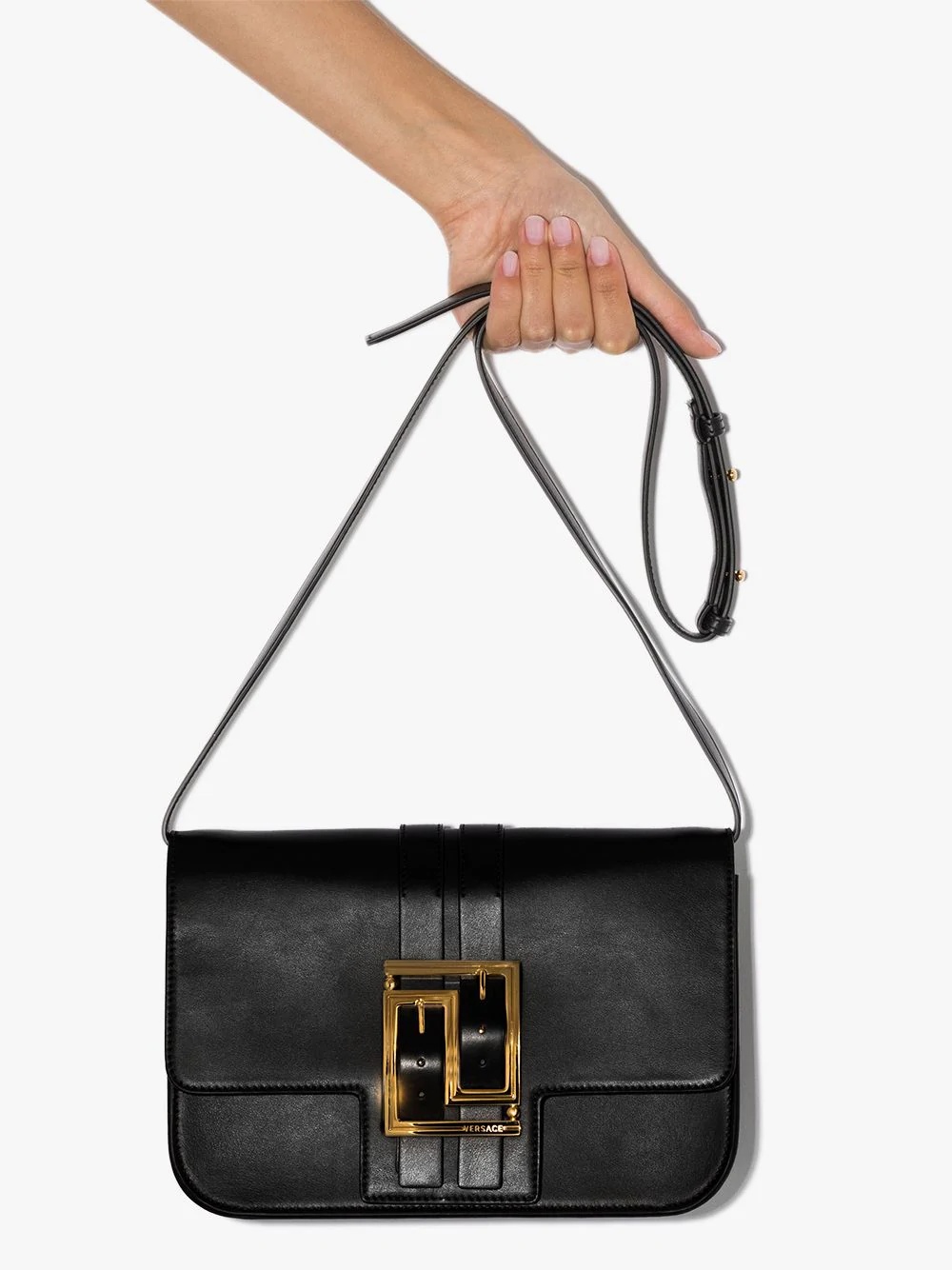 buckled leather crossbody bag - 4