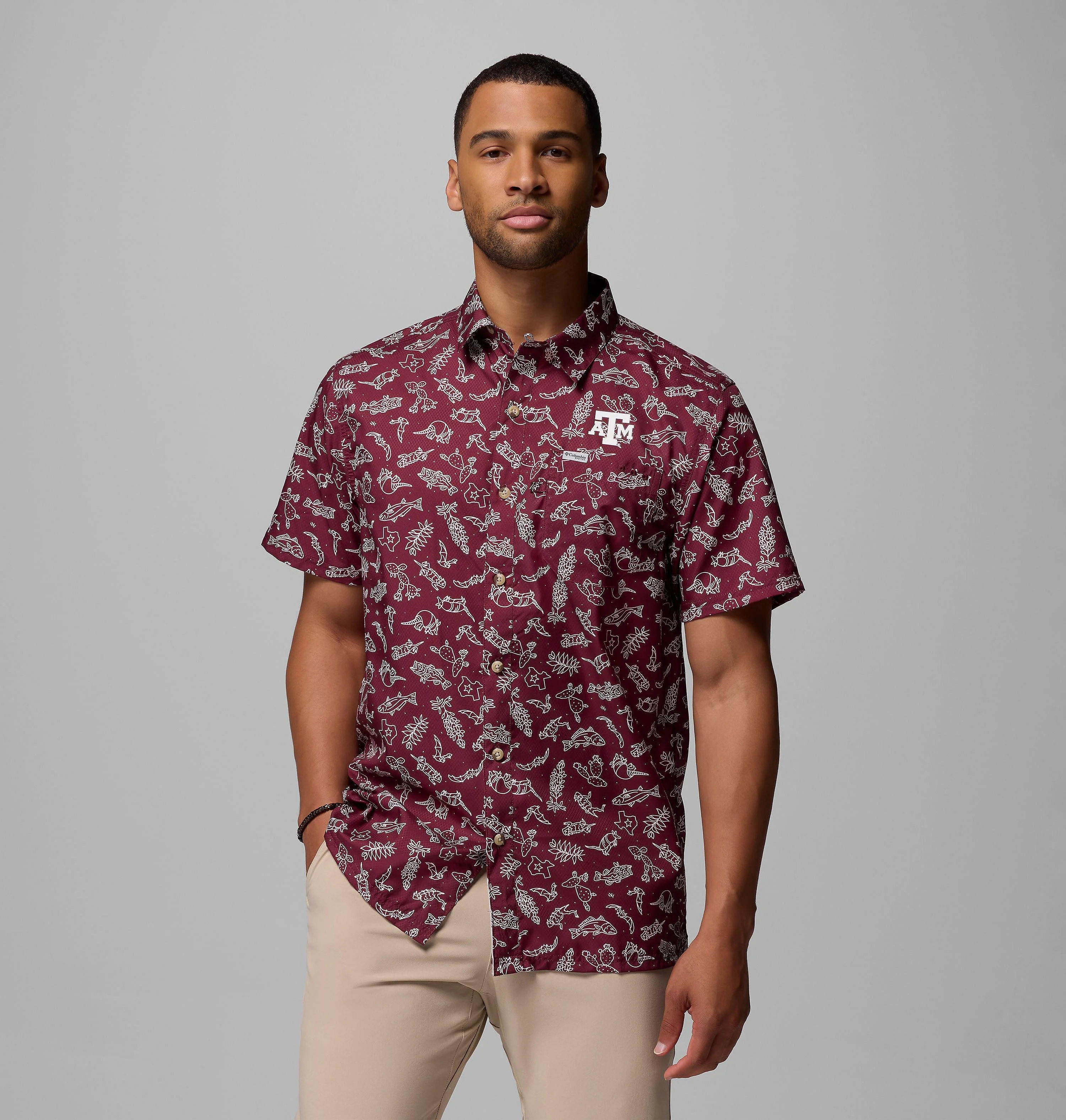 Men's Collegiate PFG Super Slack Tide Shirt - Texas A&M - 1