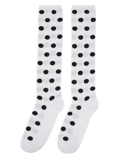 Marni White & Black Polka Dots Socks outlook