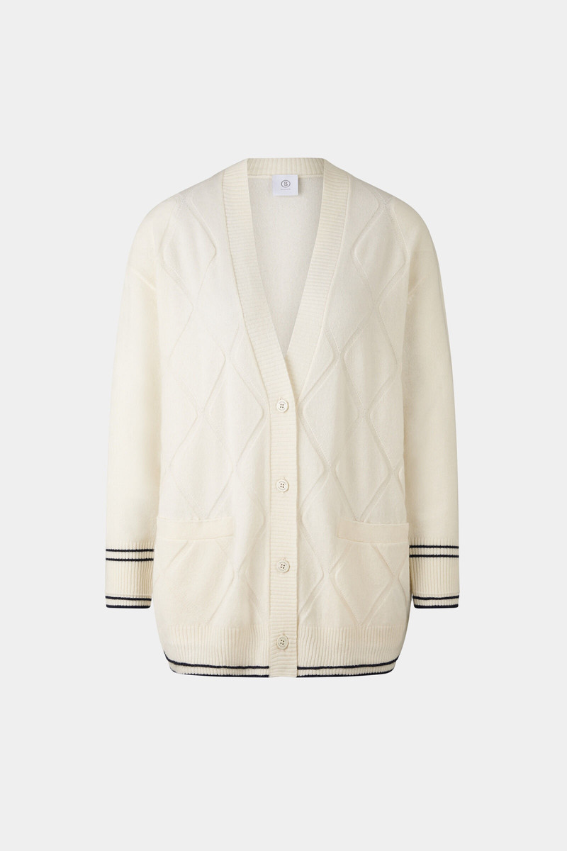 Cardigan Cherry in Cream 1