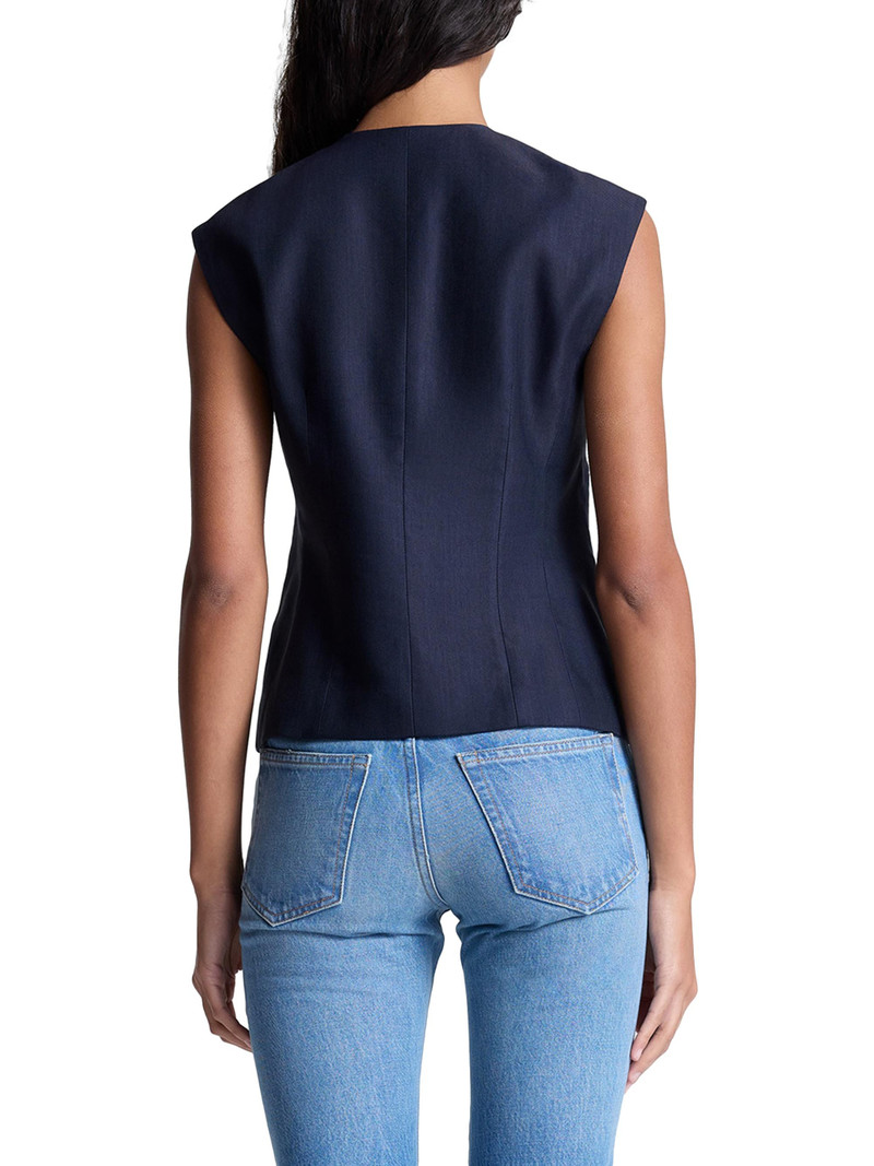 Women's Georgie Boxy Vest - Evening Blue 8