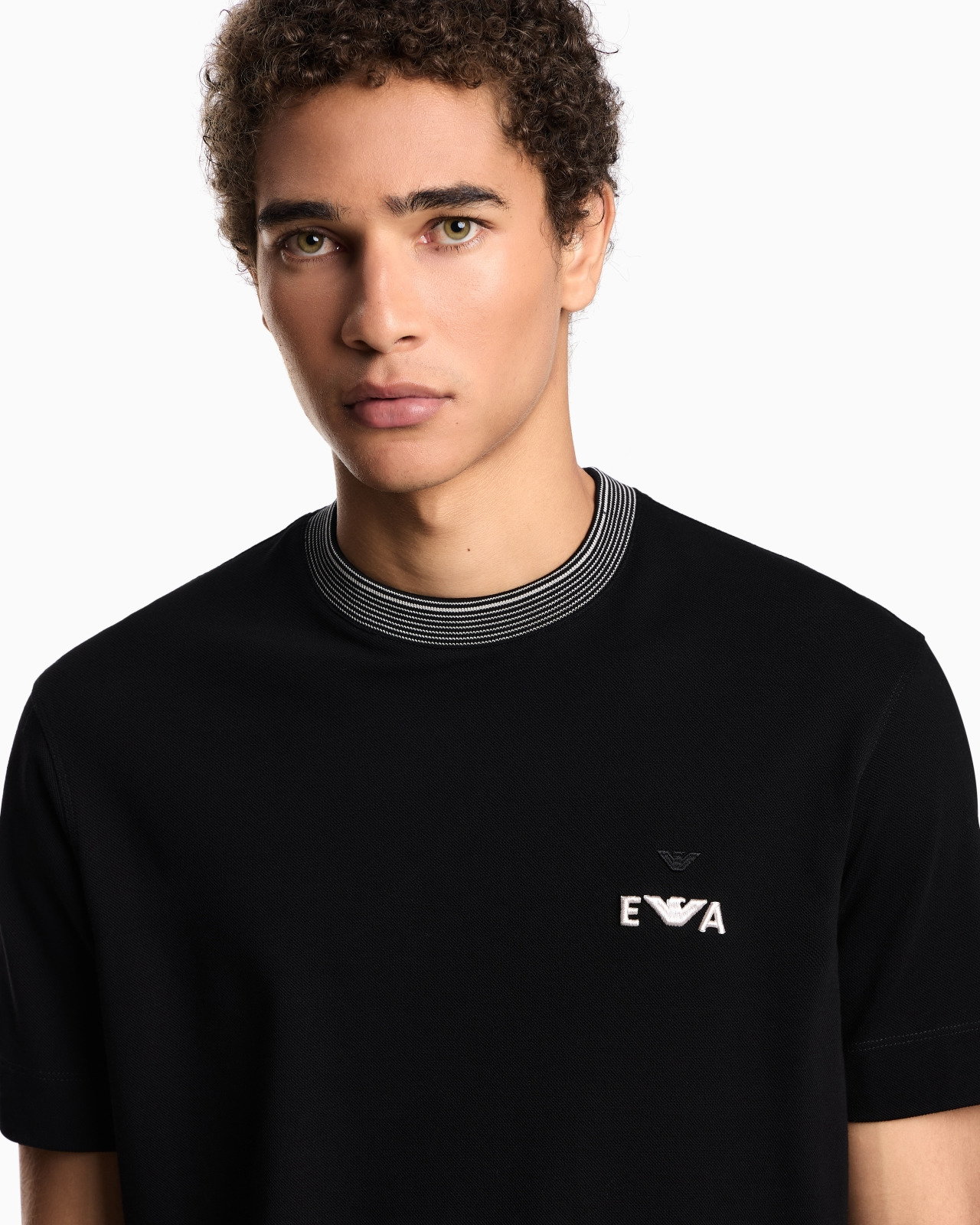 ASV PIQUÉ T-SHIRT WITH SUPER-EMBOSSED EA EMBROIDERY - 5