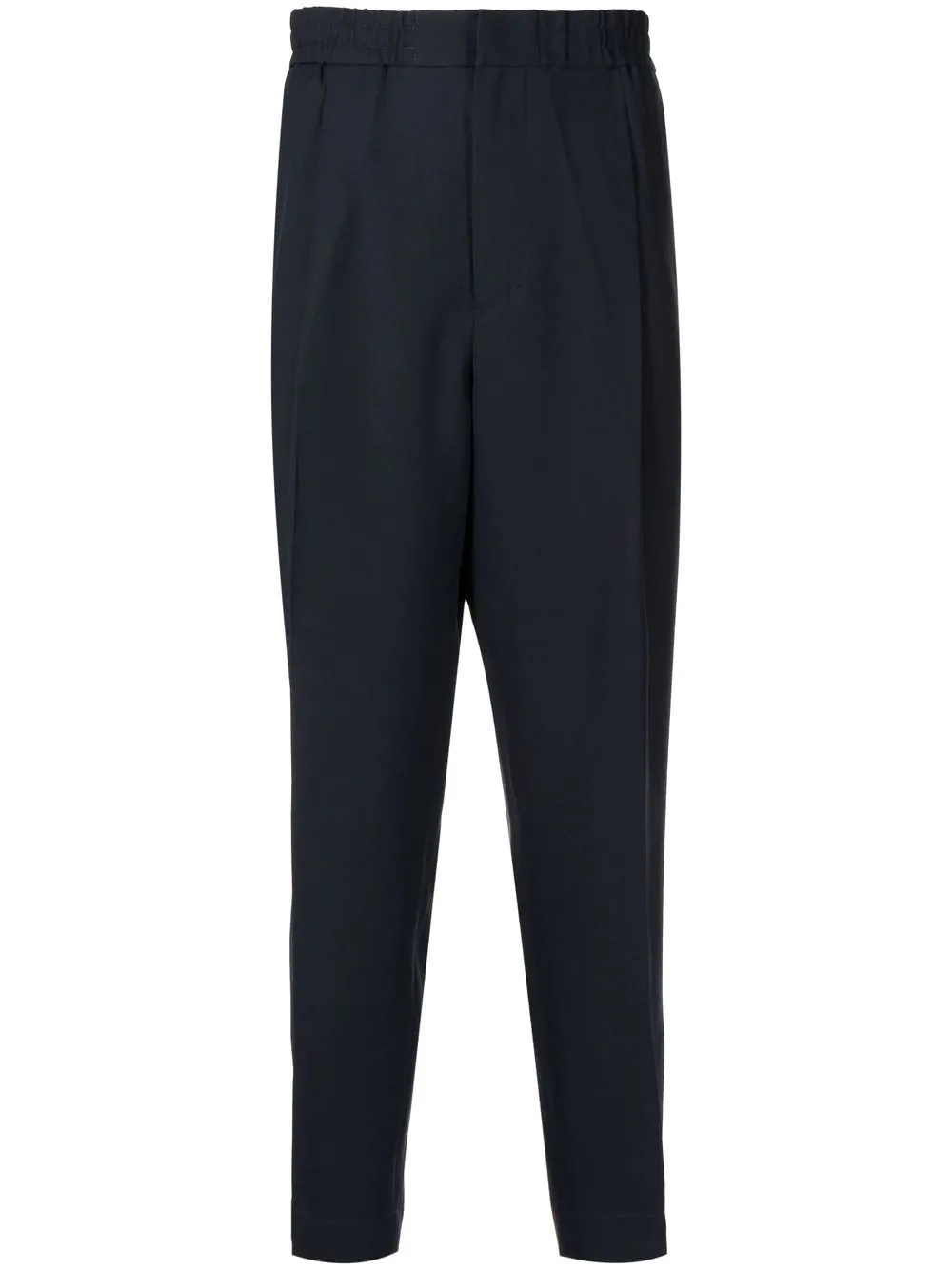 pleat-detail tapered trousers - 1