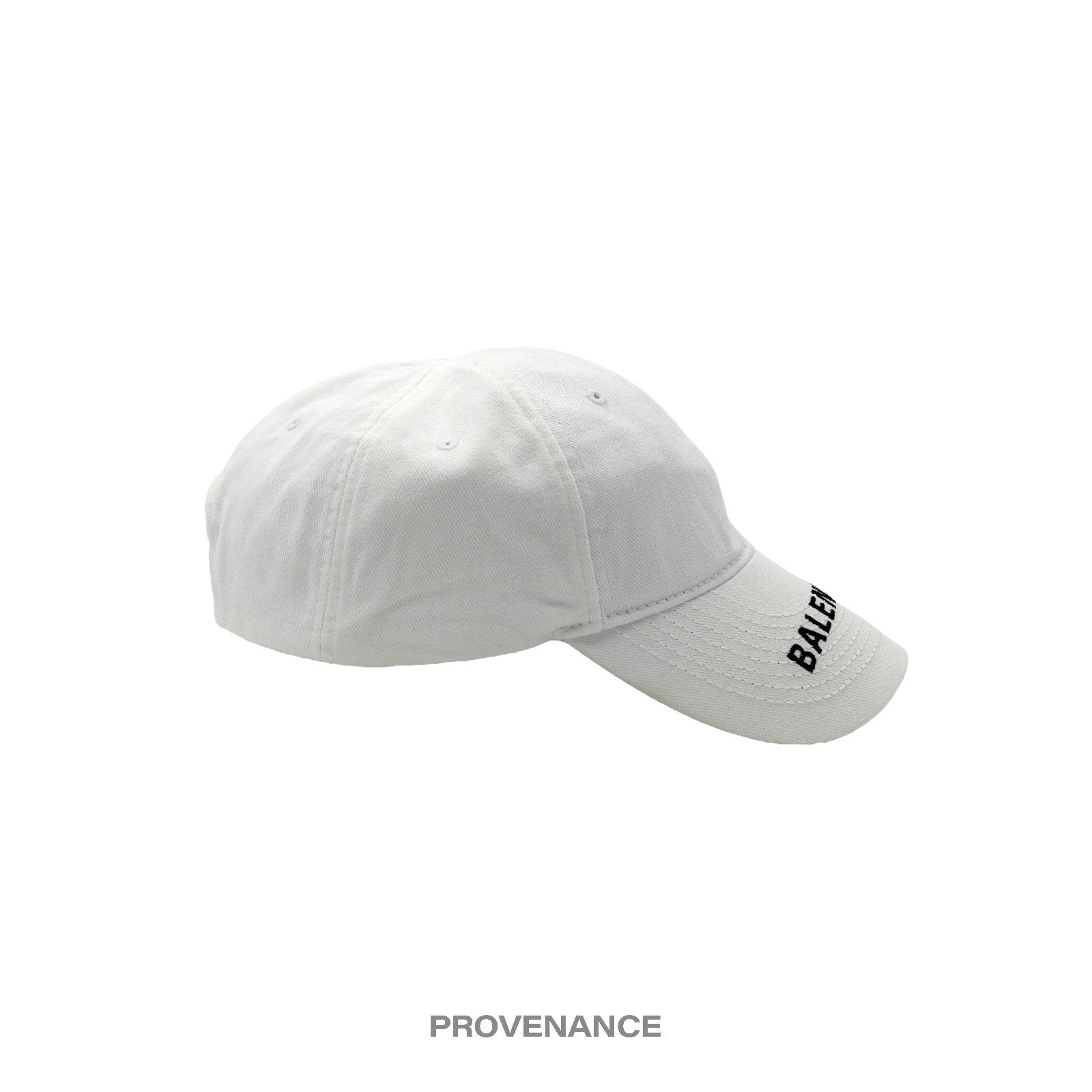 Balenciaga Embroidered Logo Cap Hat - White - 5