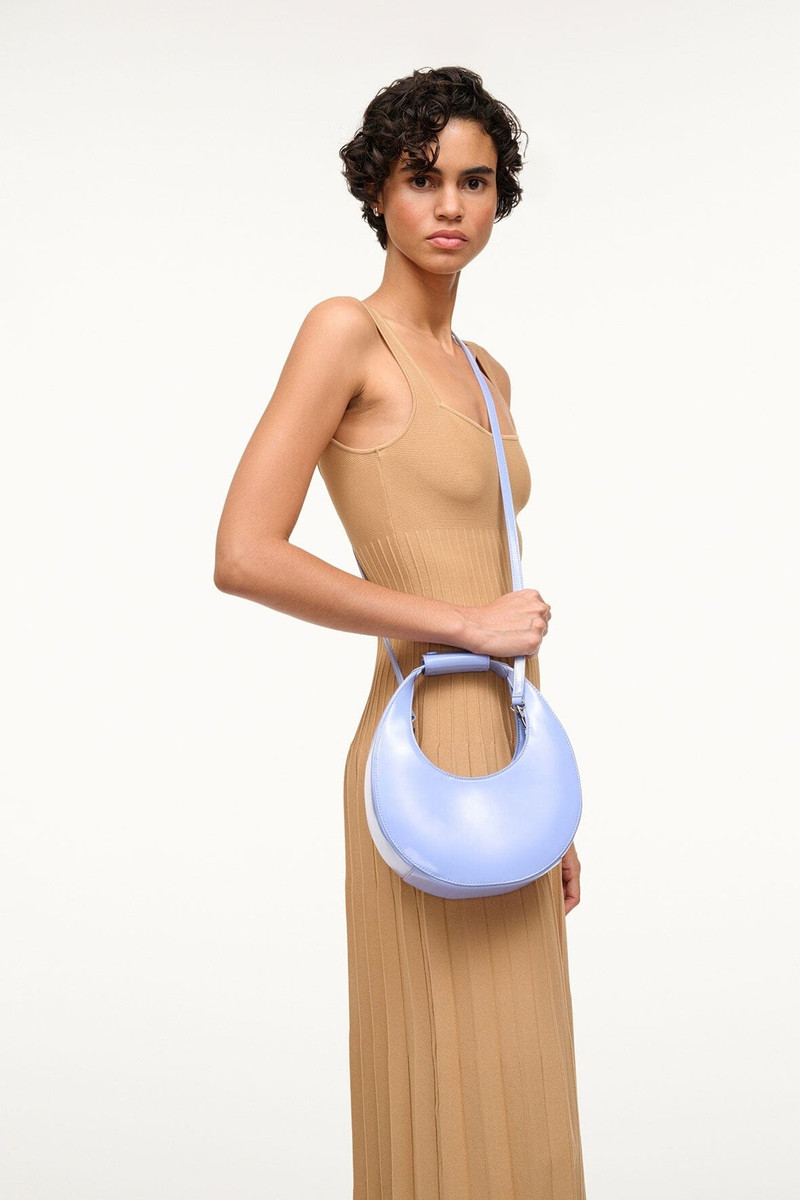 STAUD MINI MOON BAG BLUE HYDRANGEA 4