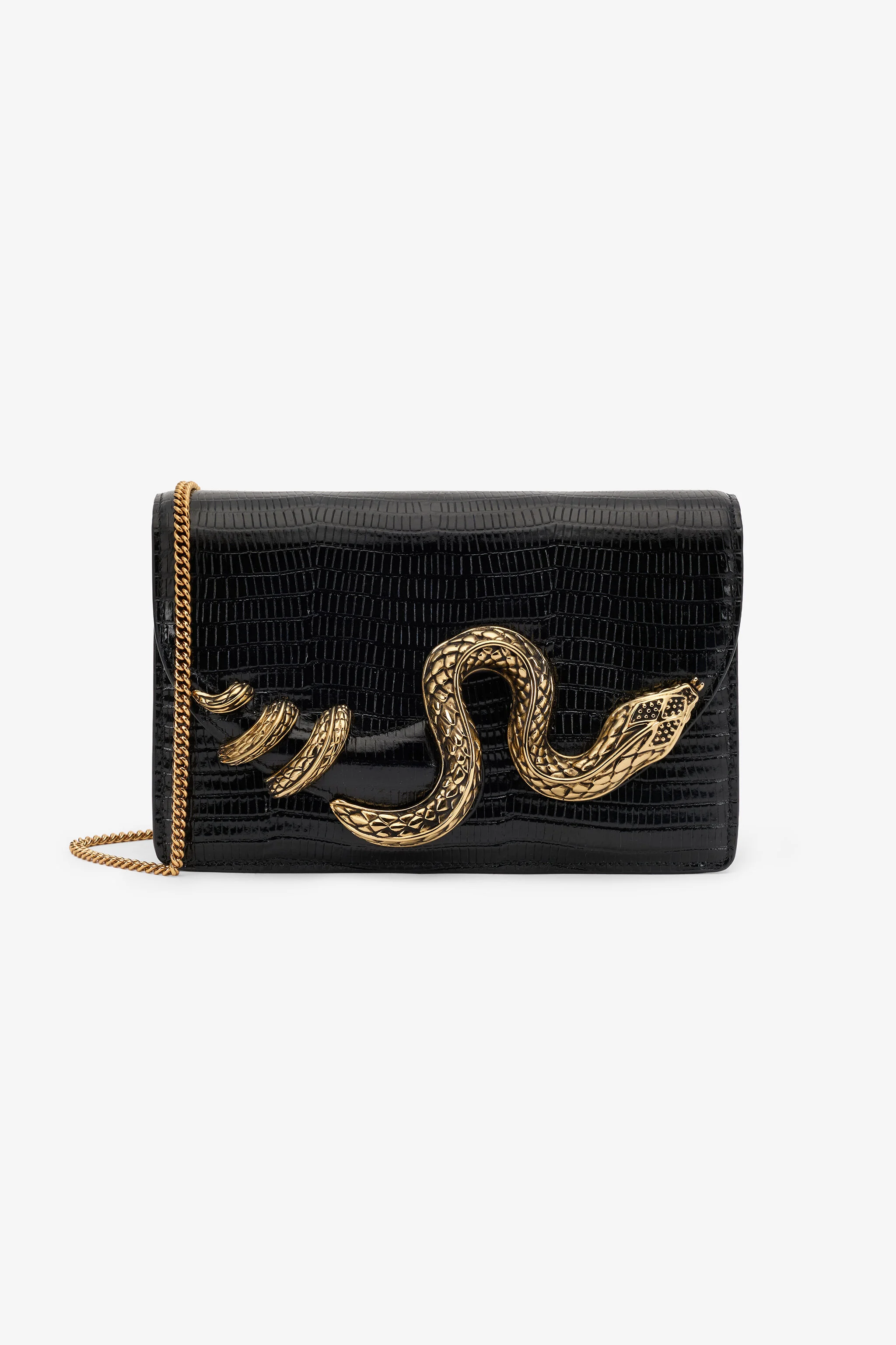 Serpentine Black Shoulder Bag - 1