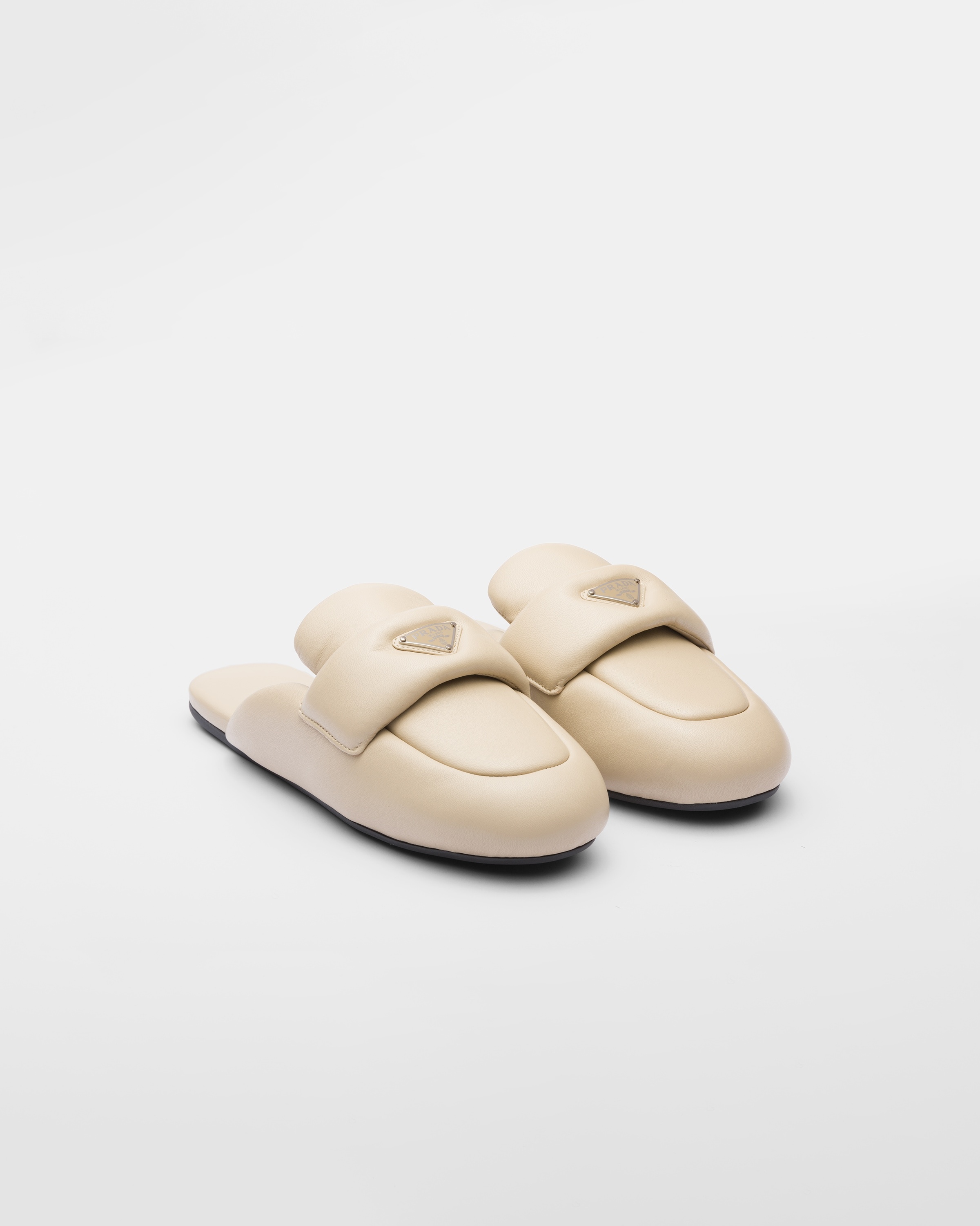 Soft padded nappa leather sabots - 1