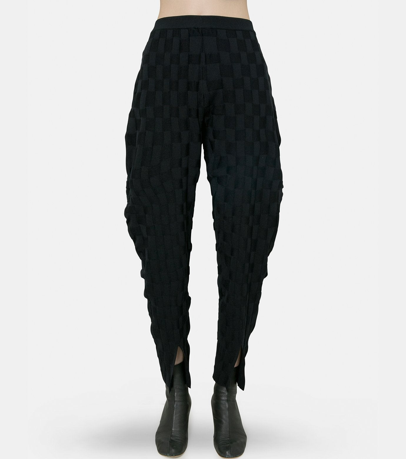 Basket Weave Knit Pants - 2
