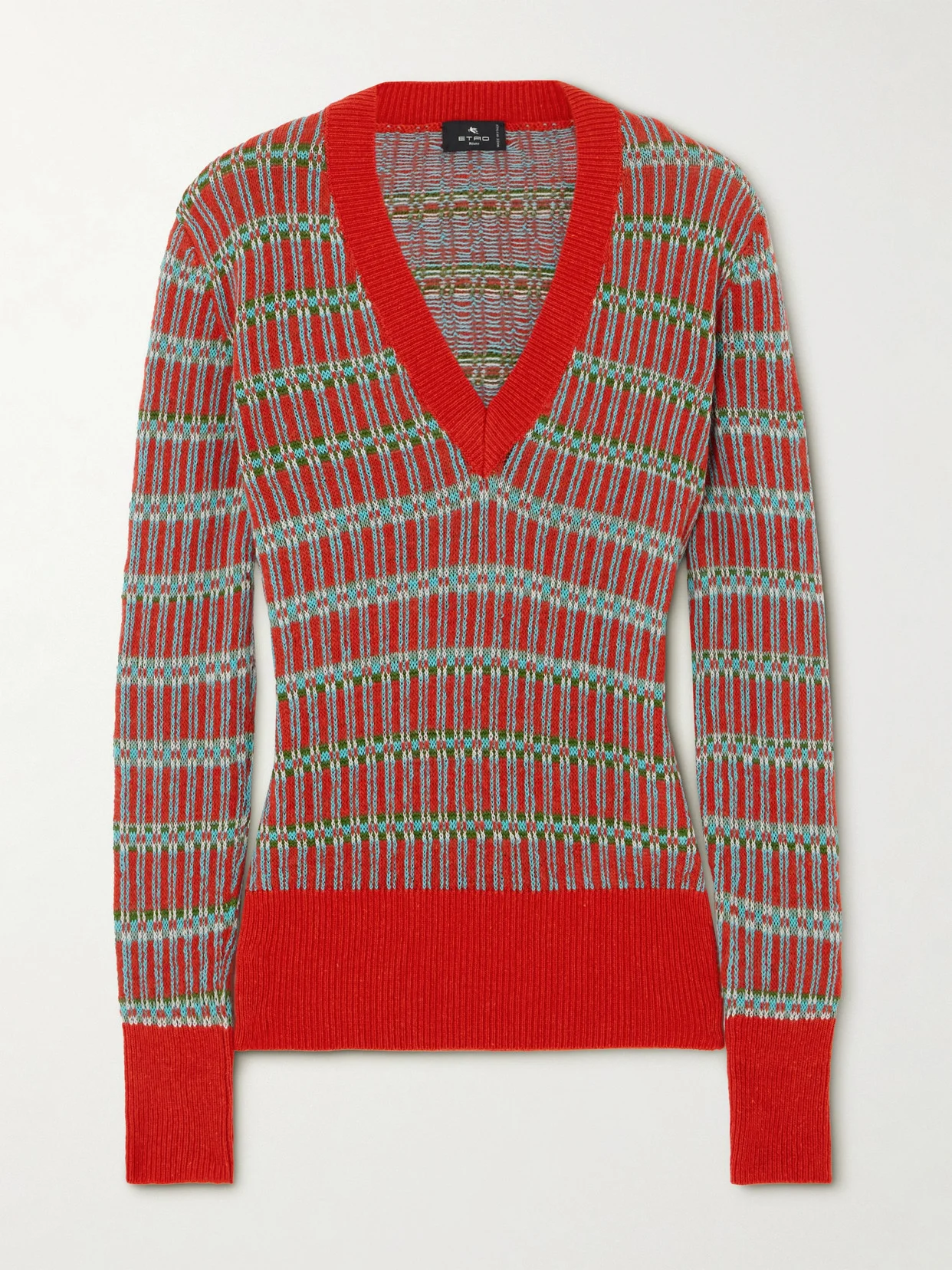 Jacquard-knit Wool-blend Sweater - 1