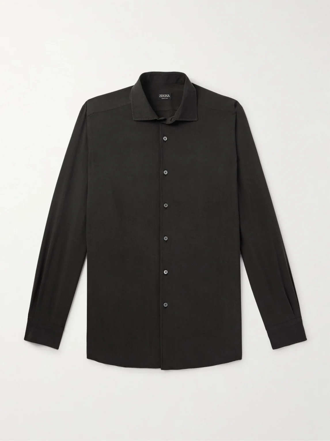 Garment-Dyed Silk Shirt - 1