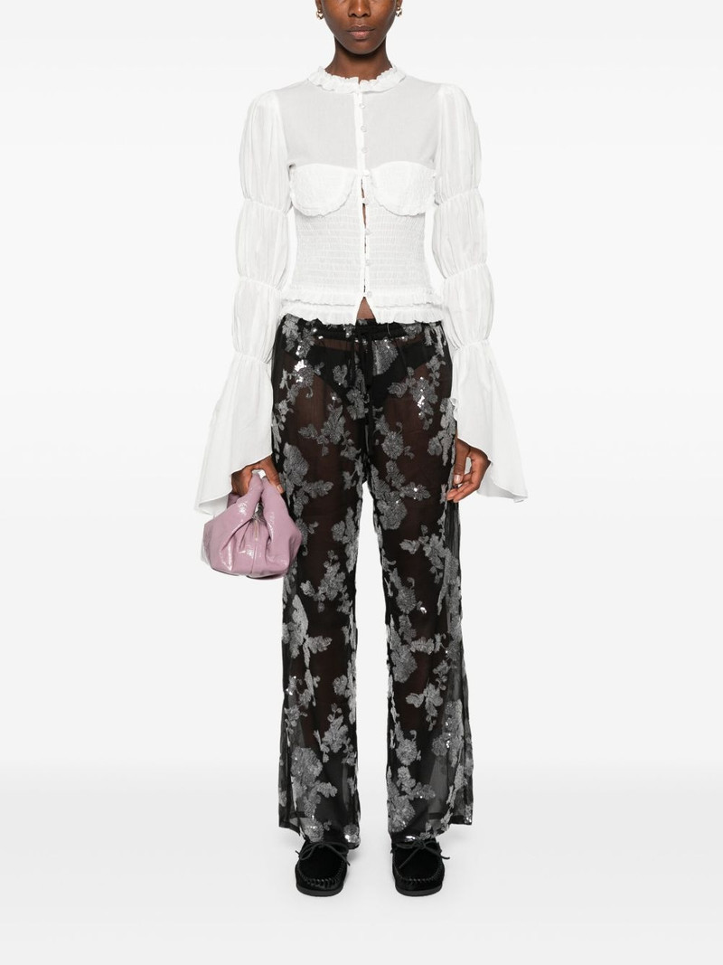SIEDRÉS Nedi sequinned wide-leg trousers outlook