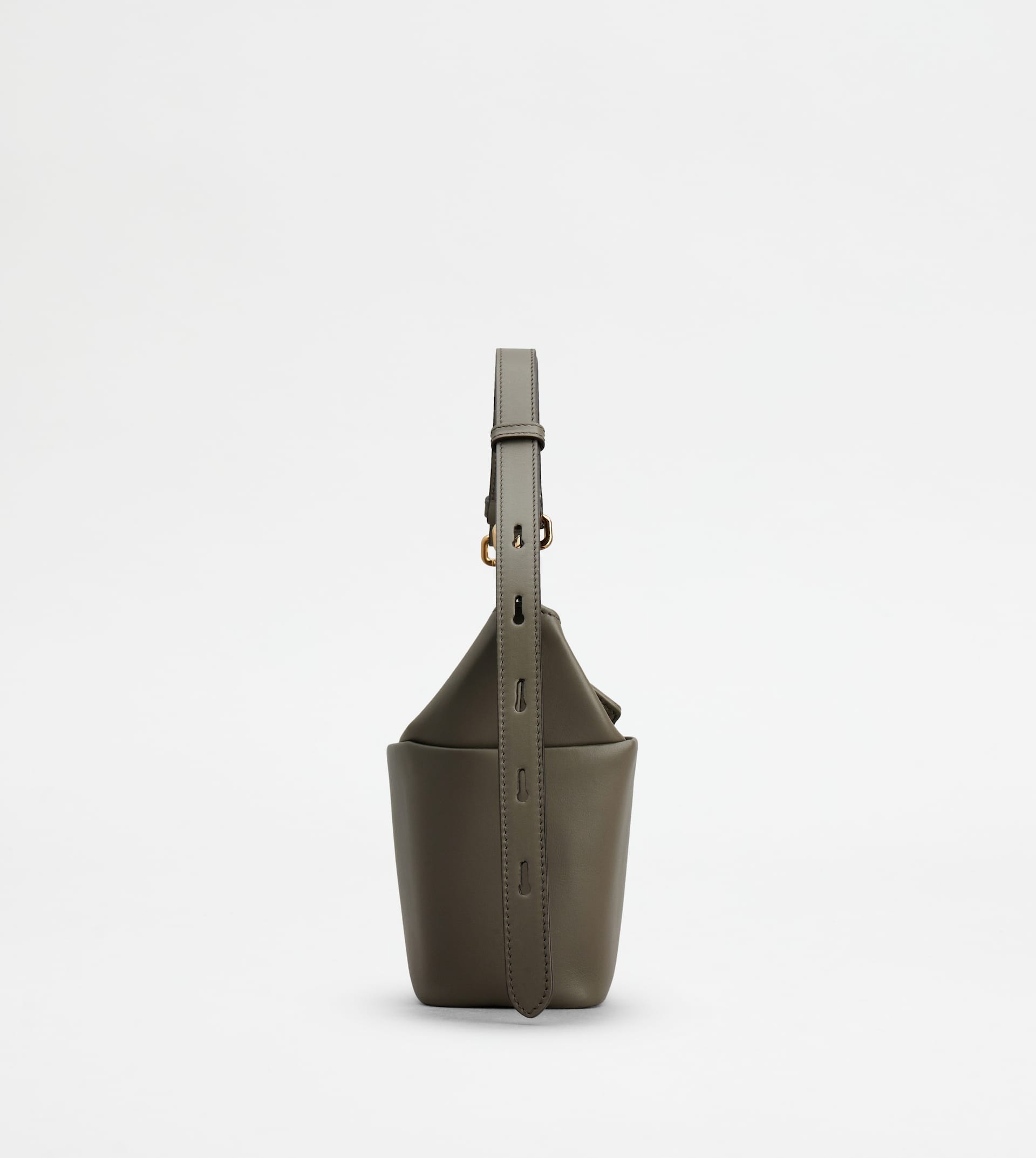 TOD'S T-BOX BAG IN LEATHER MINI - GREY - 4