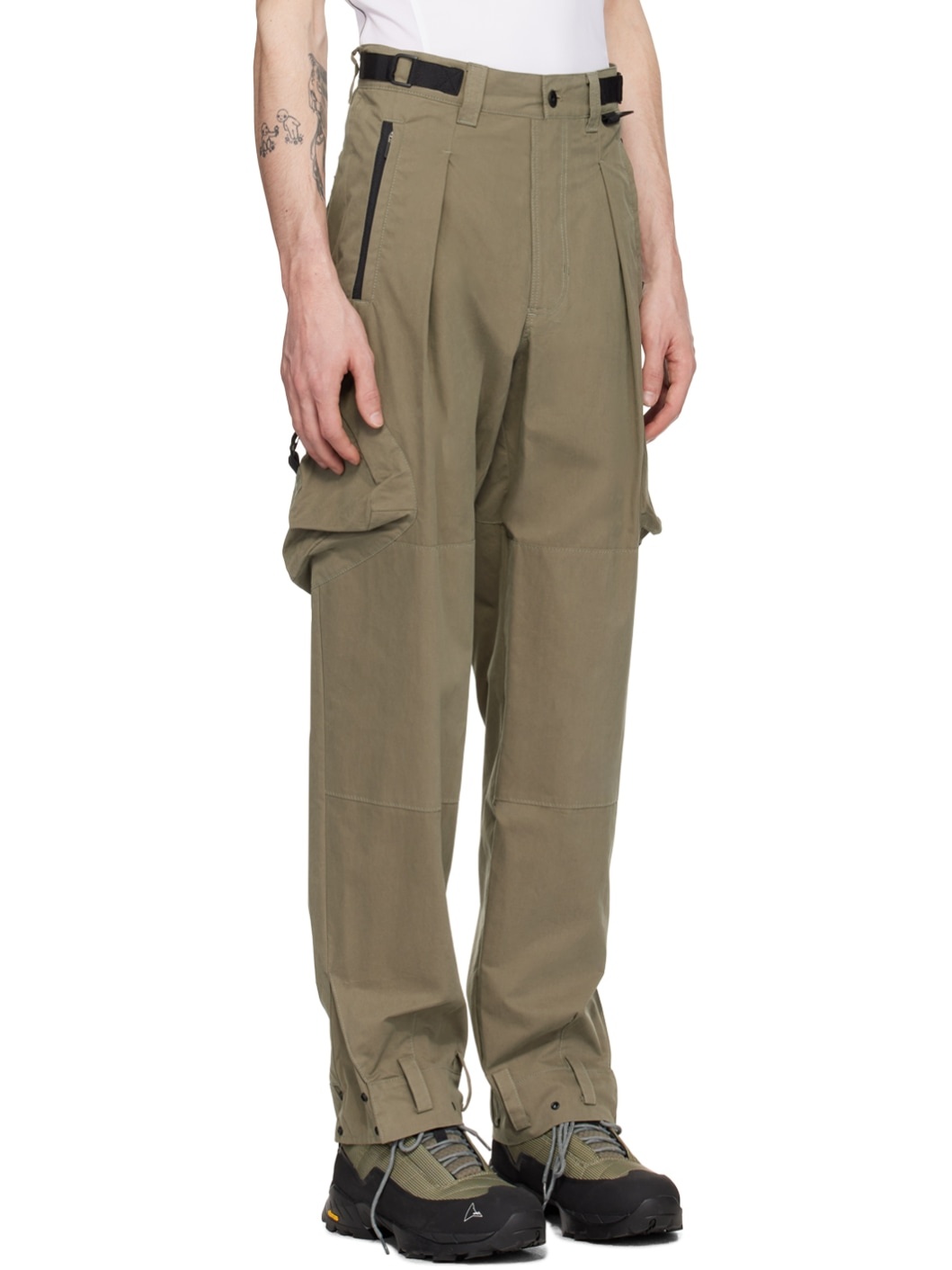 Khaki Military Cargo Pants - 2