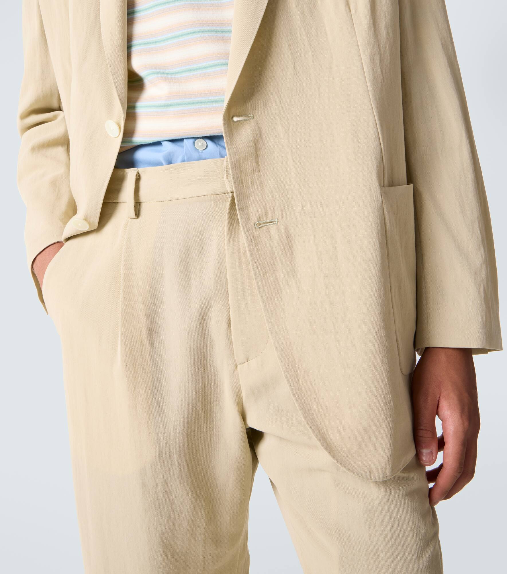 Cotton and wool viyella suit pants - 5